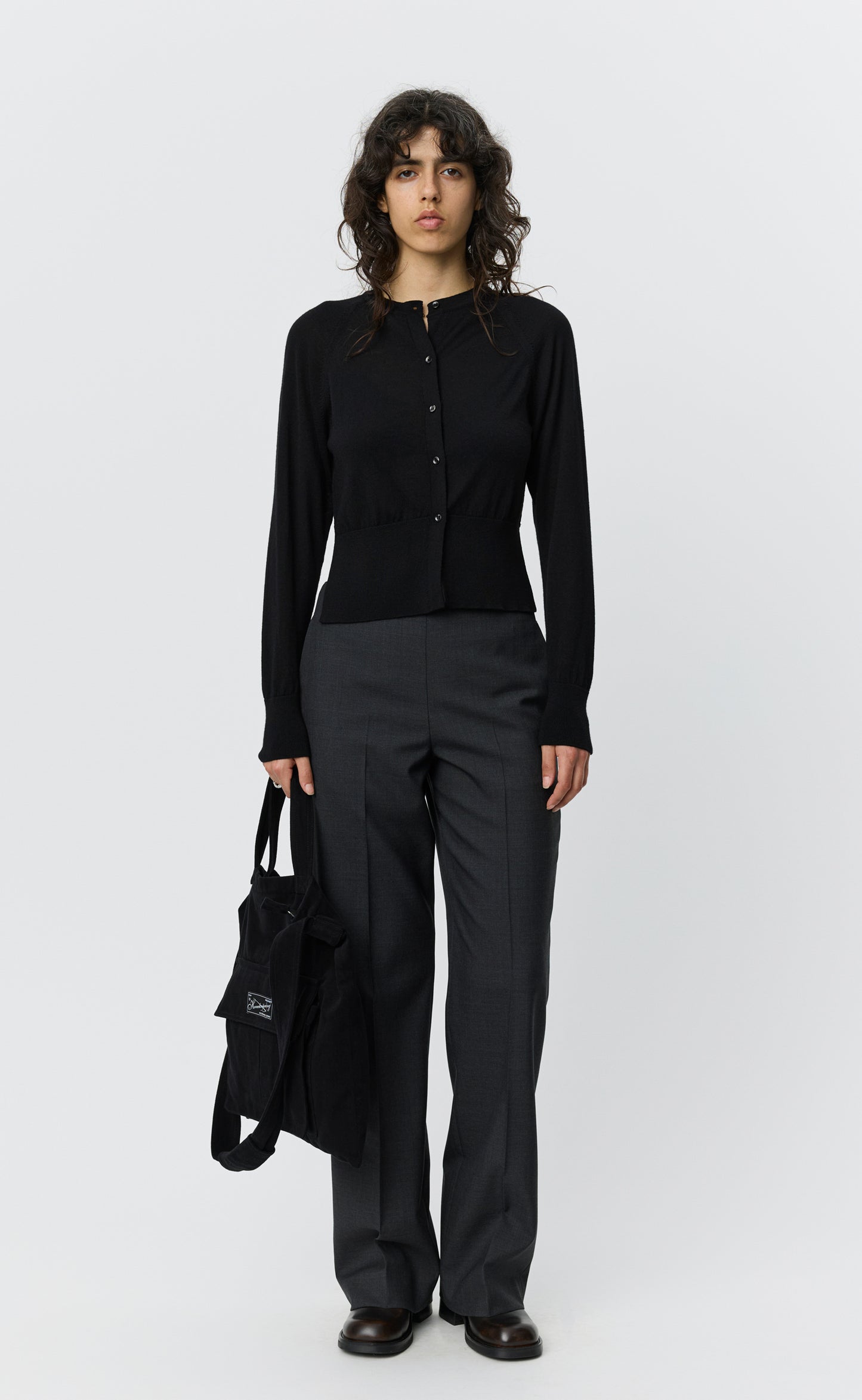 Appointment Cardigan - Black Merino Silk