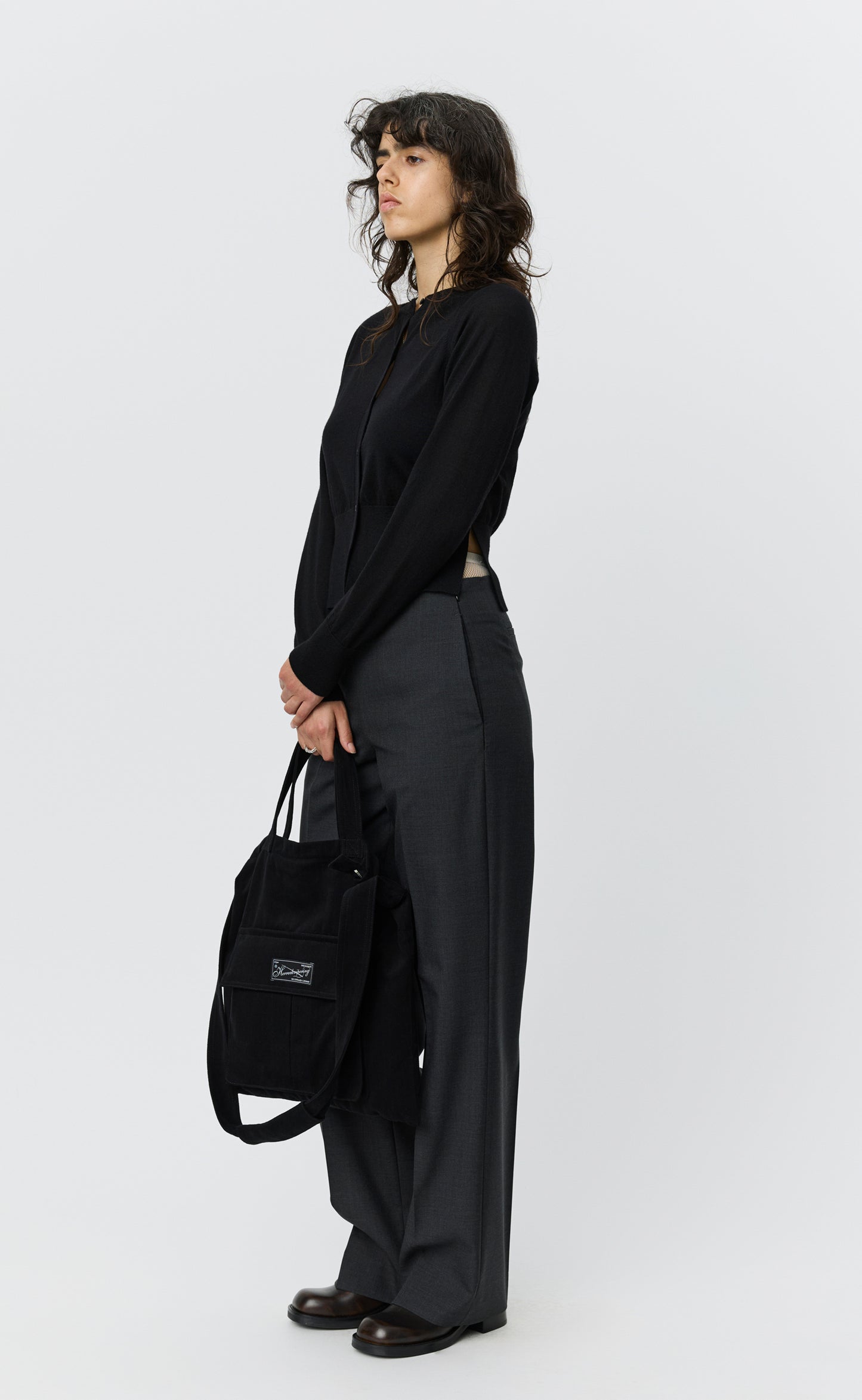 Appointment Cardigan - Black Merino Silk