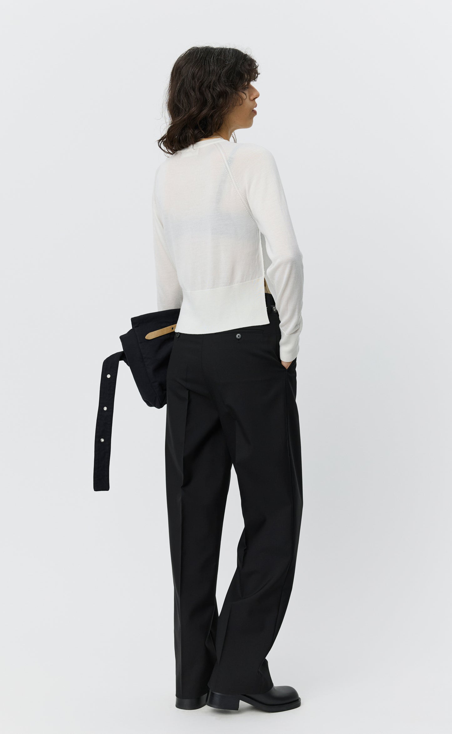 Appointment Cardigan - Ecru Merino Silk