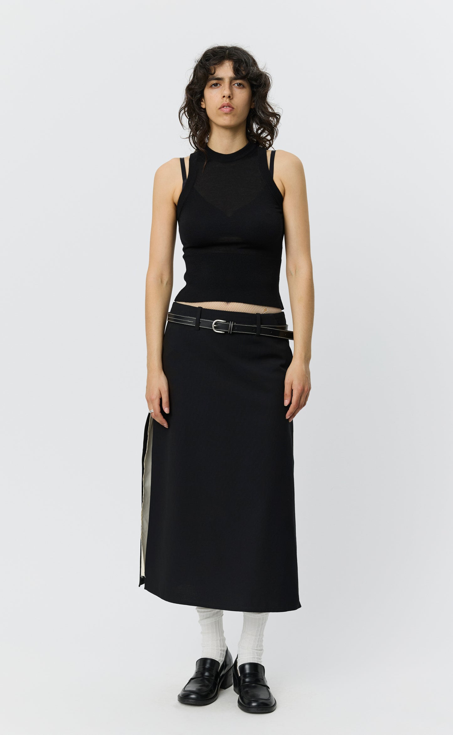 Appointment Top - Black Merino Silk