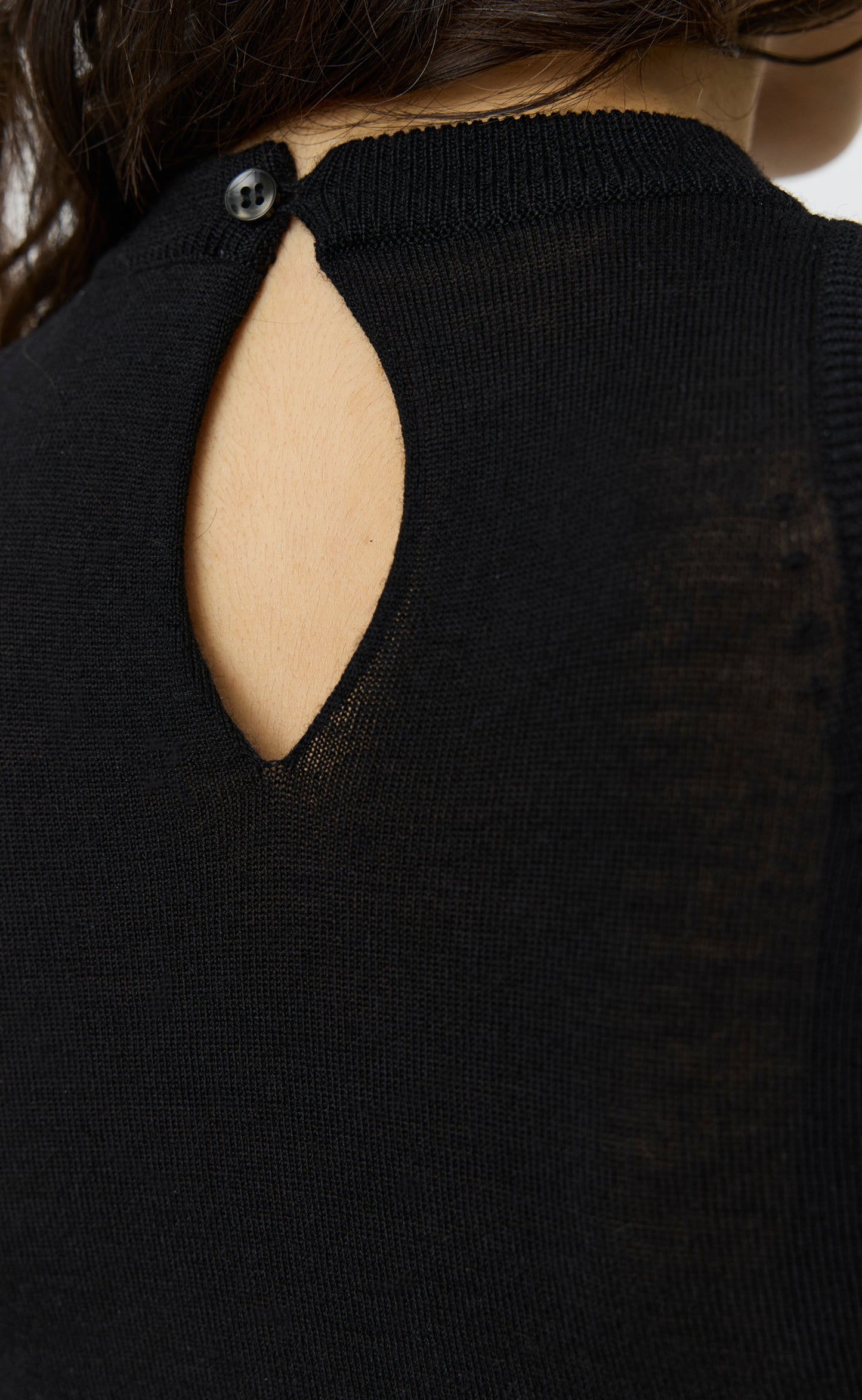 Appointment Top - Black Merino Silk