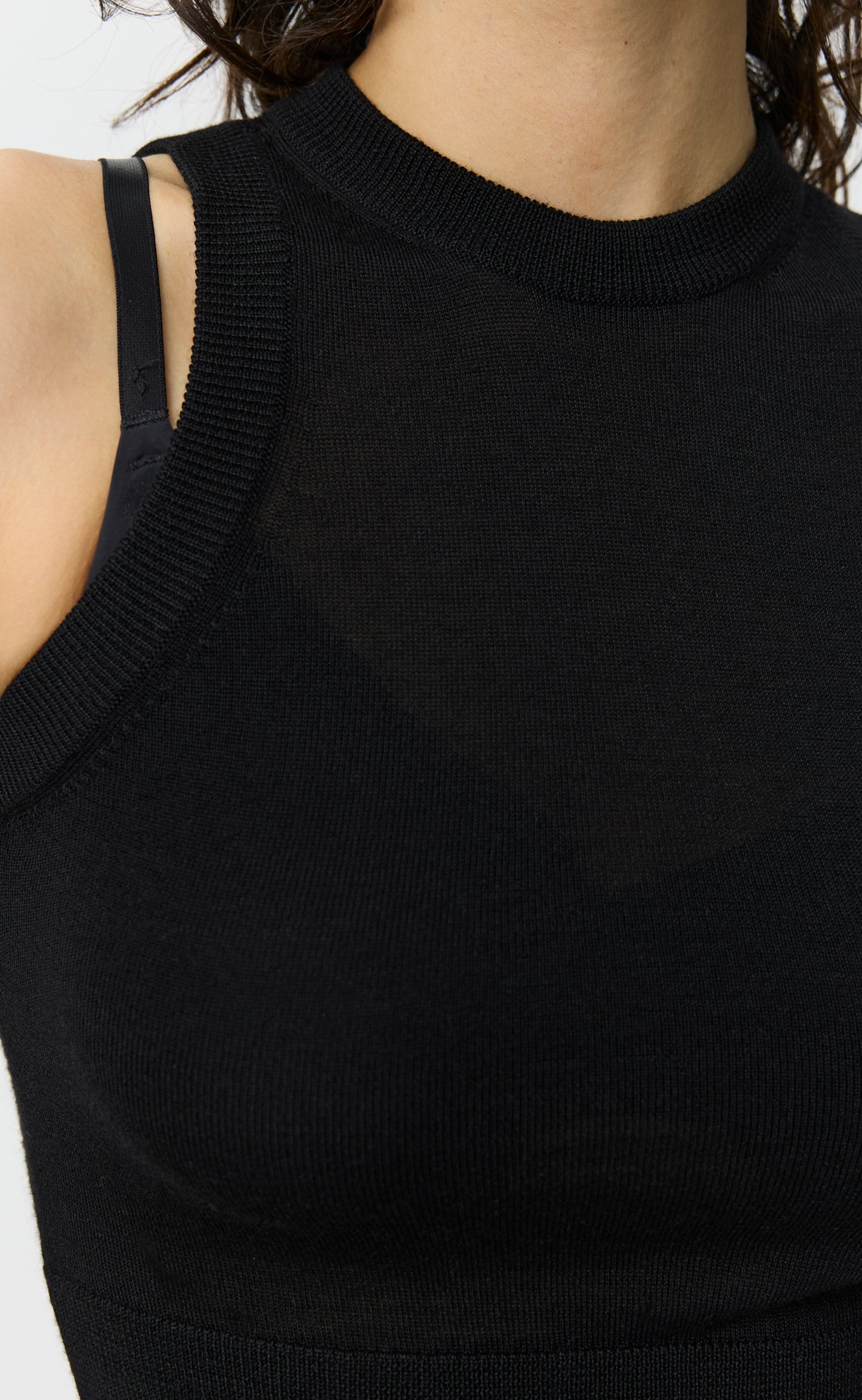 Appointment Top - Black Merino Silk