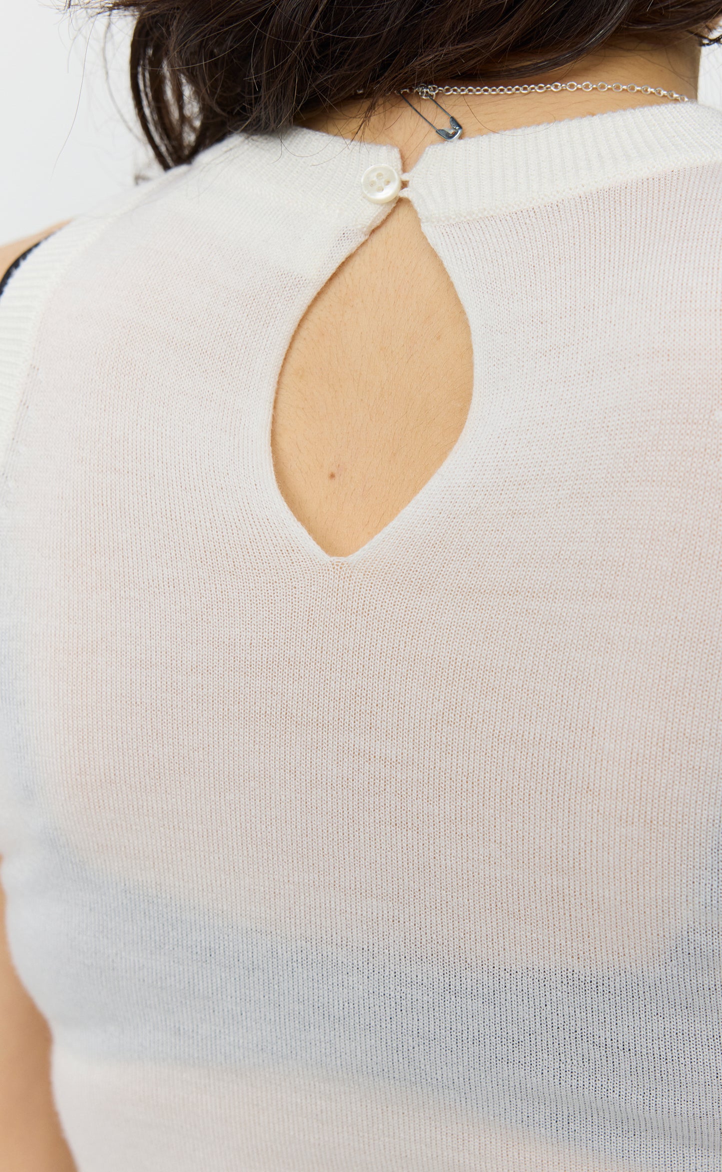 Appointment Top - Ecru Merino Silk