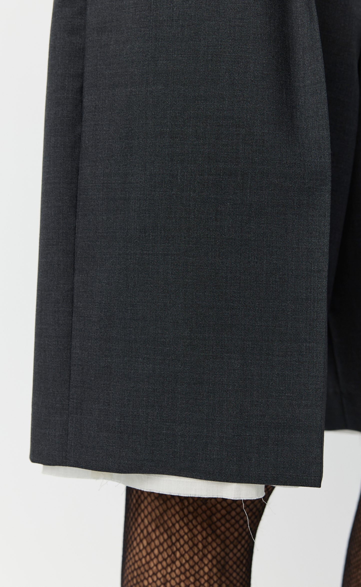 Slash Shorts - Dark Grey Tropical Wool