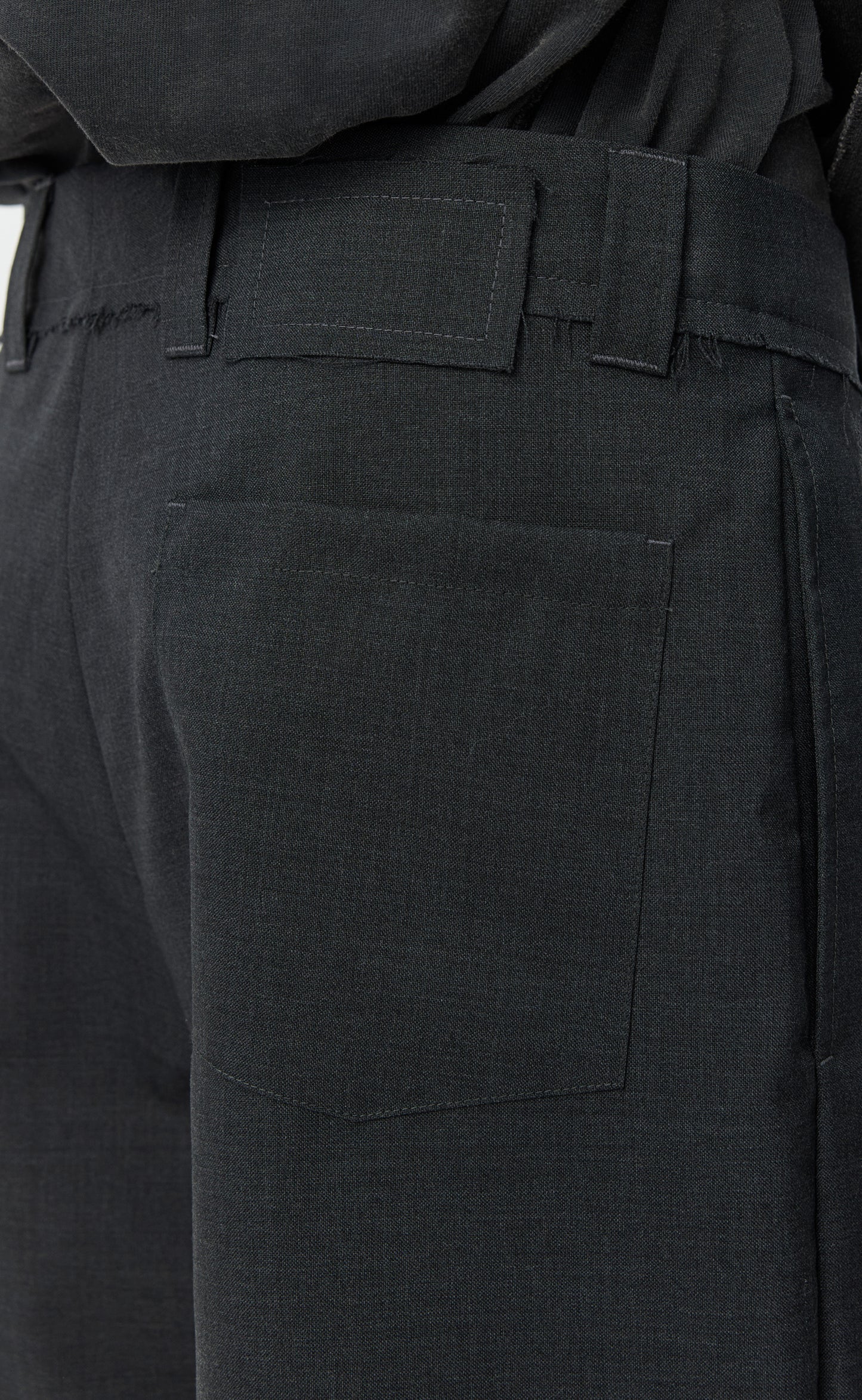 Slash Shorts - Dark Grey Tropical Wool