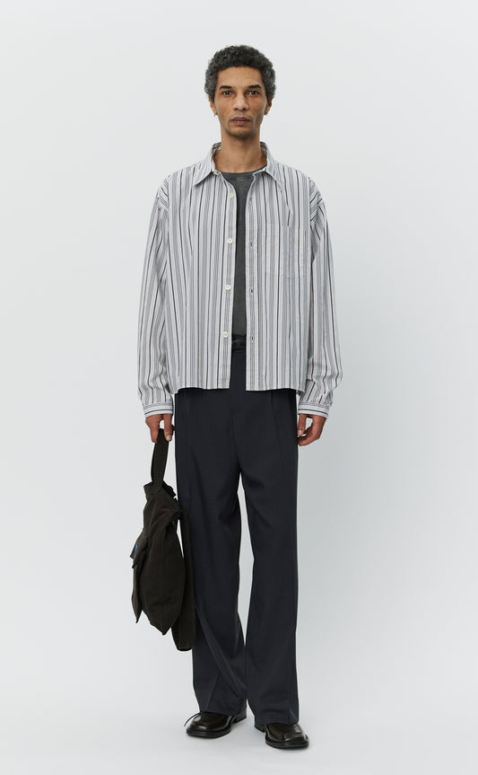Snooze Shirt - Grey Raised Stripe