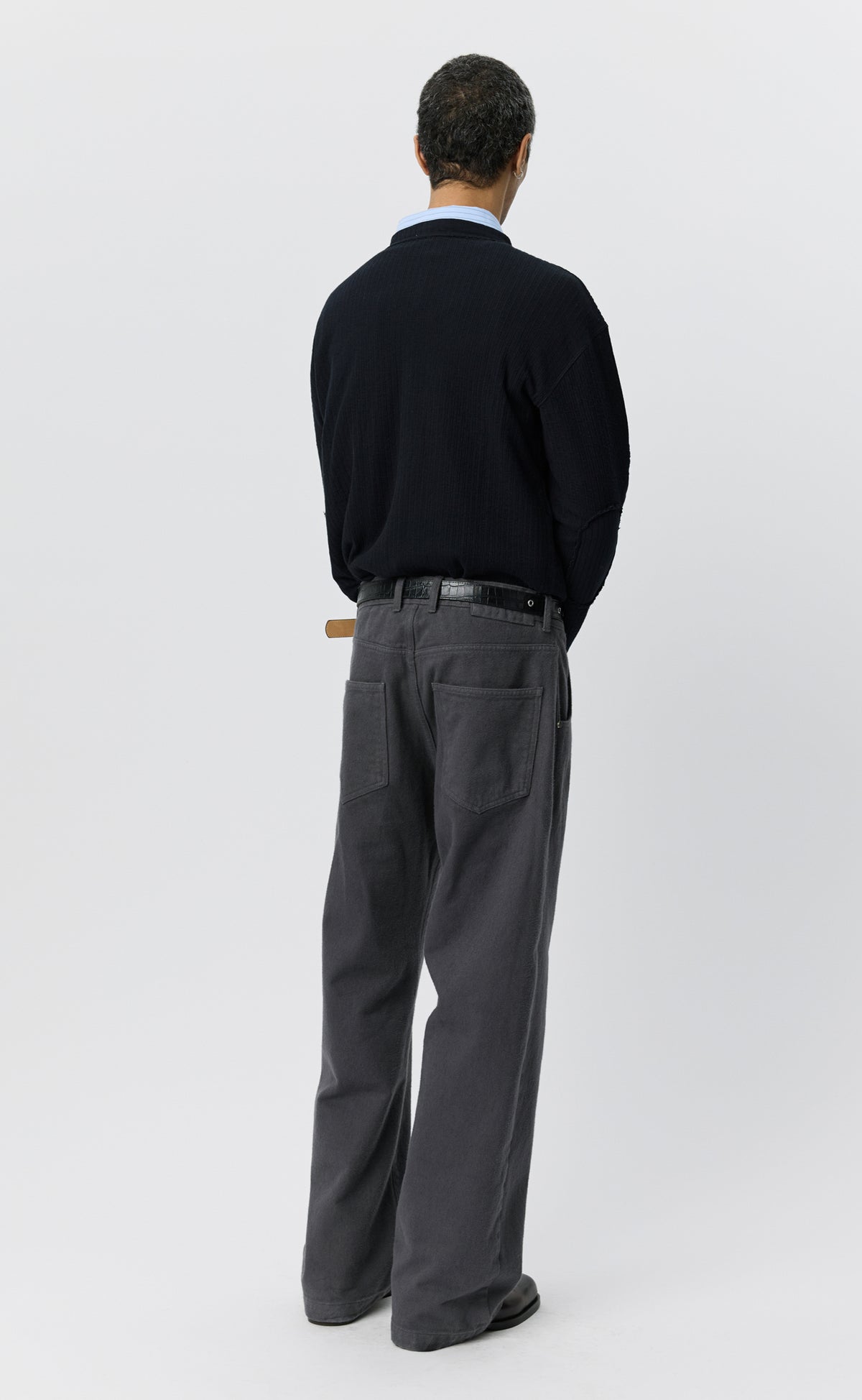 Straight Cut Jeans - Brushed Gull Twill