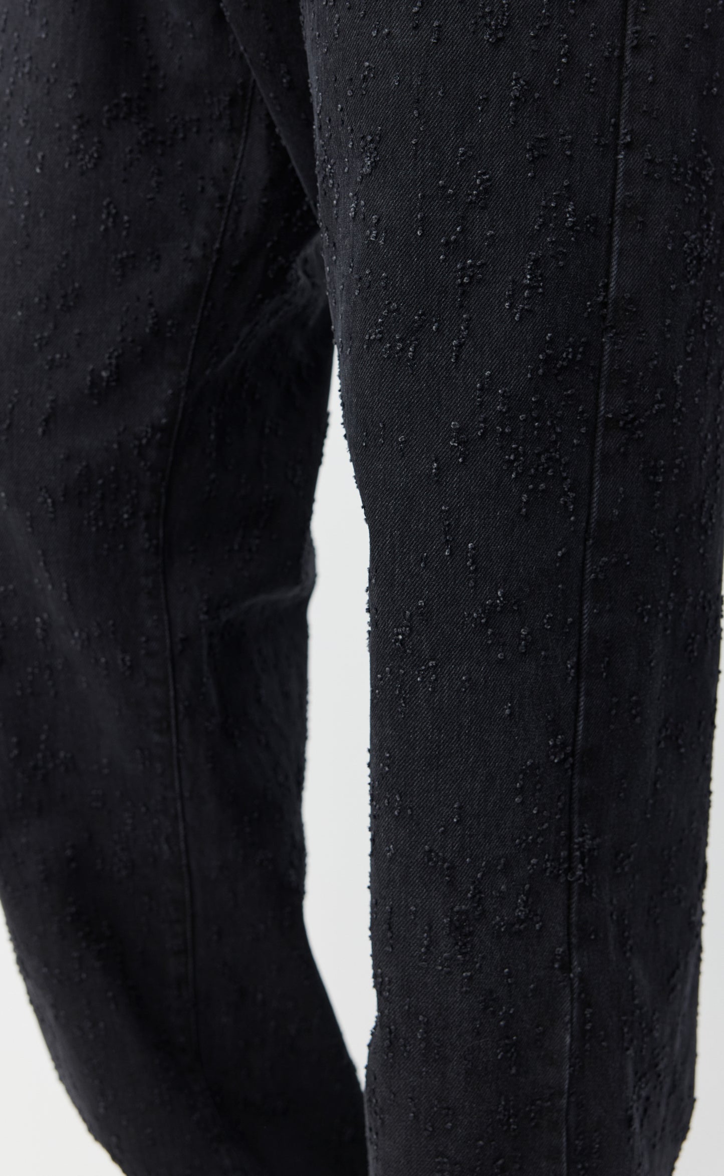 Straight Cut Jeans - Faded Black Punch Out