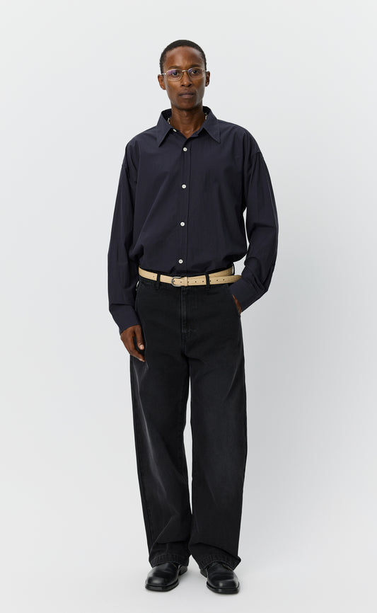 Straight Cut Jeans  - Faded Black