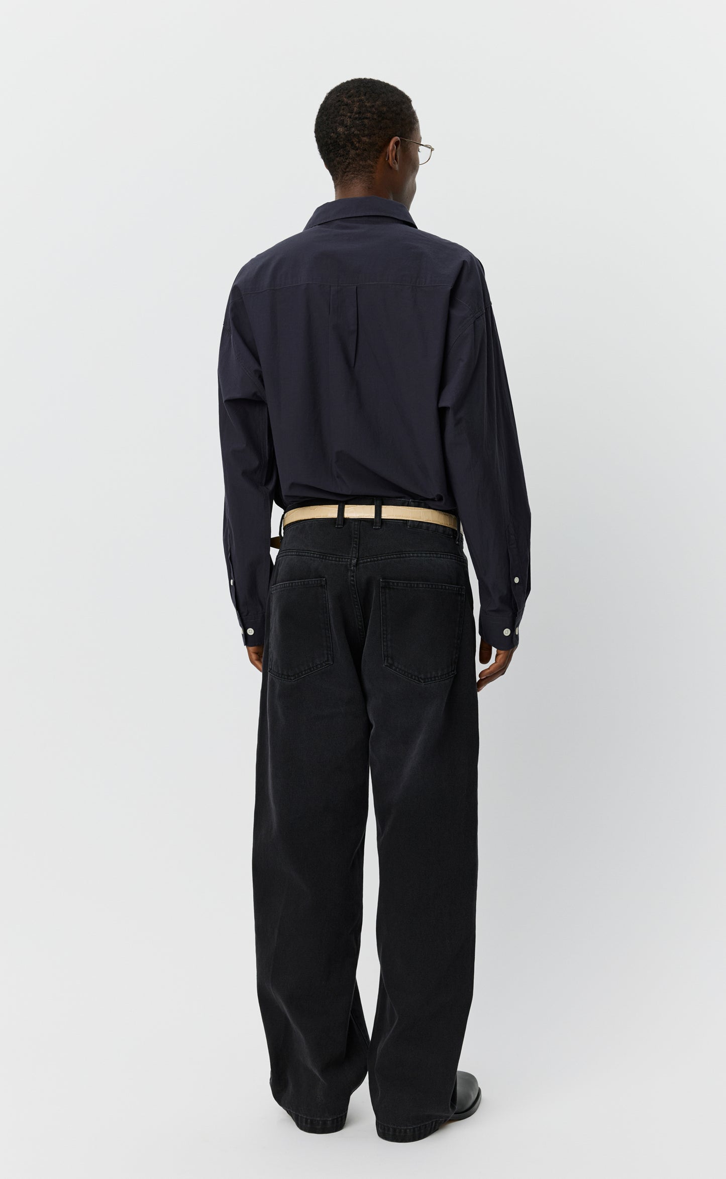 Straight Cut Jeans  - Faded Black