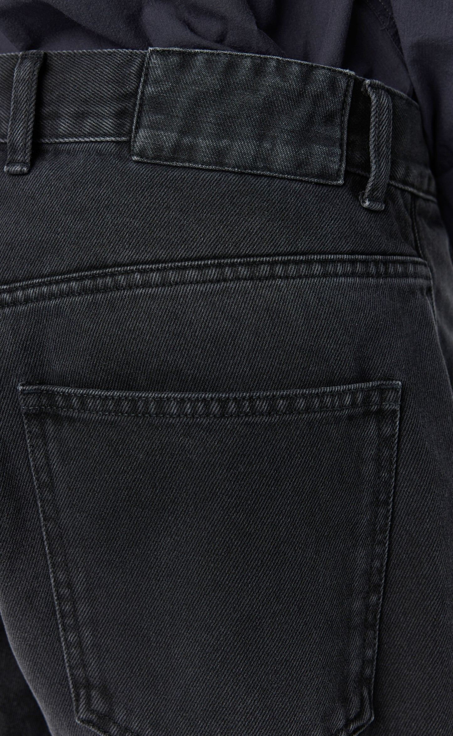 Straight Cut Jeans  - Faded Black