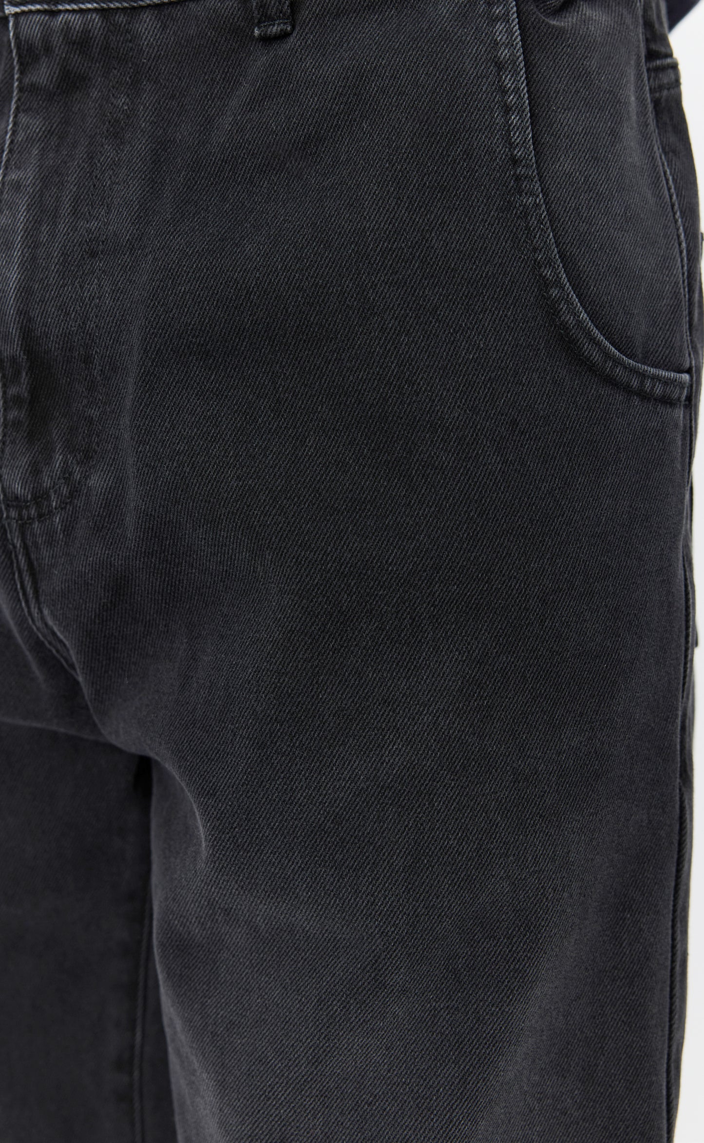 Straight Cut Jeans  - Faded Black