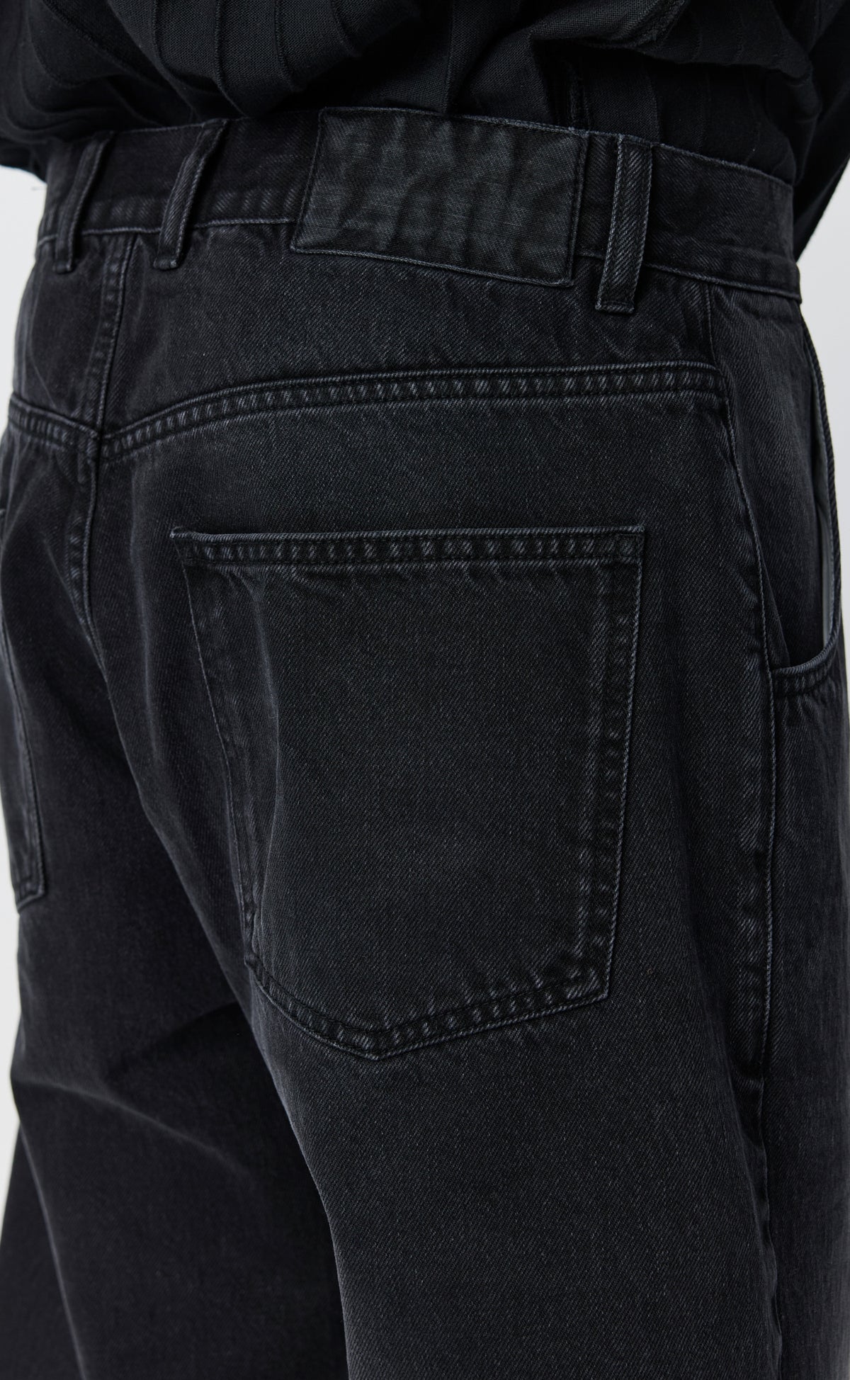 Straight Cut Jeans - Faded Black