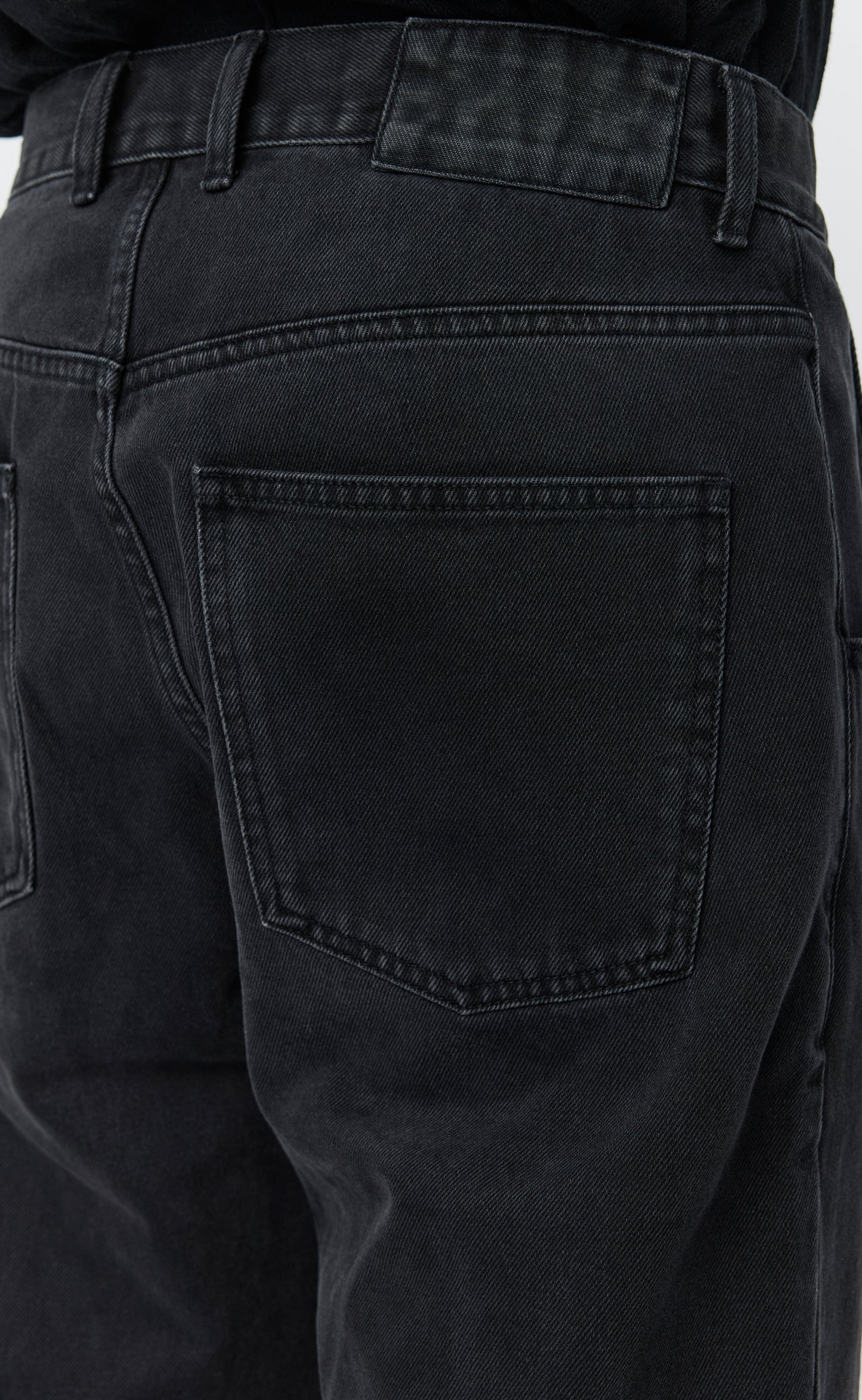 Straight Cut Jeans  - Faded Black