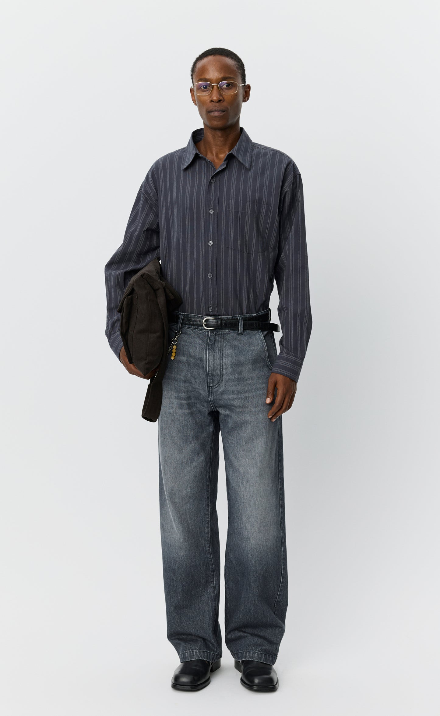 Straight Cut Jeans - Stonewashed Grey