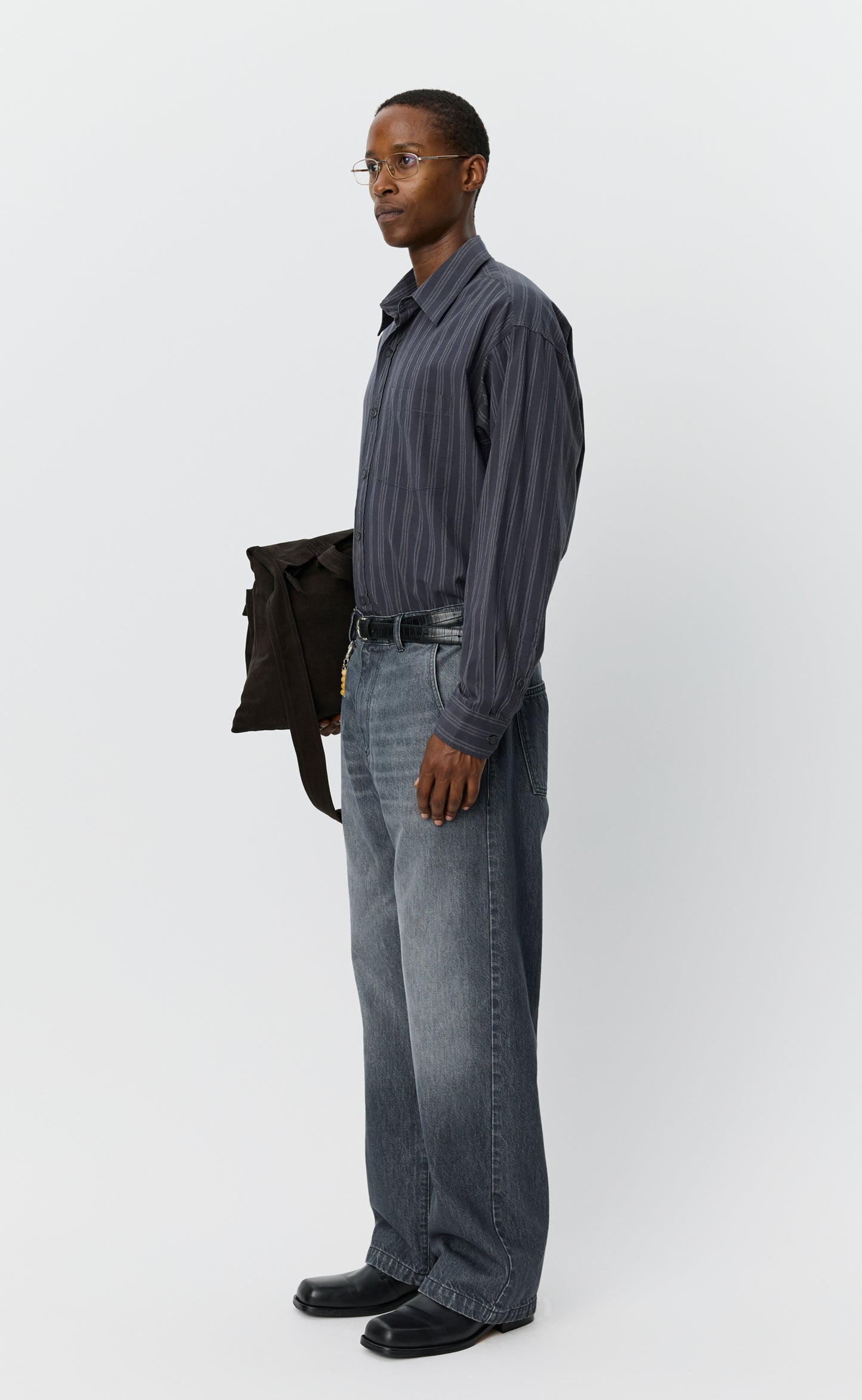 Straight Cut Jeans - Stonewashed Grey