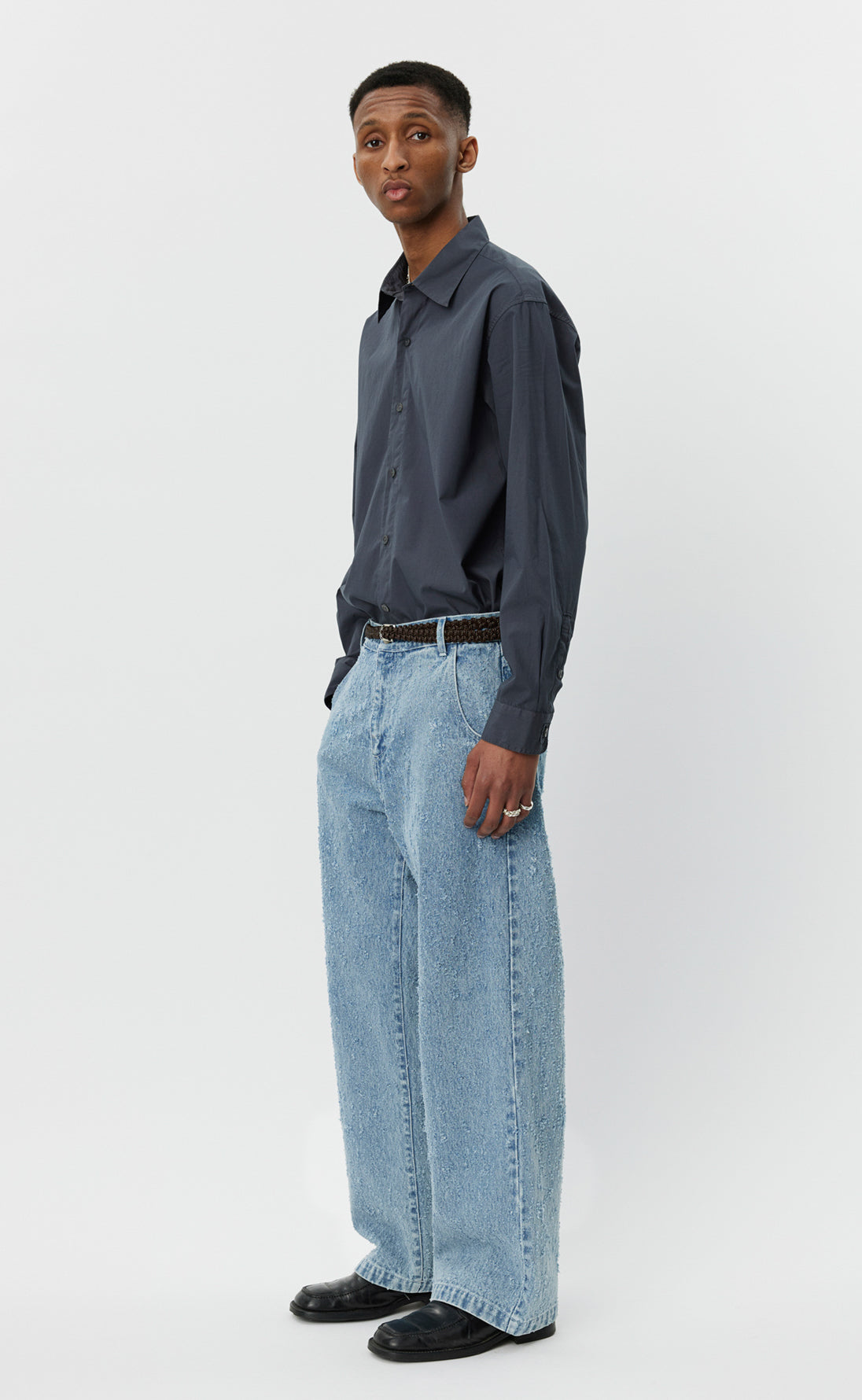 Straight Cut Jeans - Light Blue Punch Out