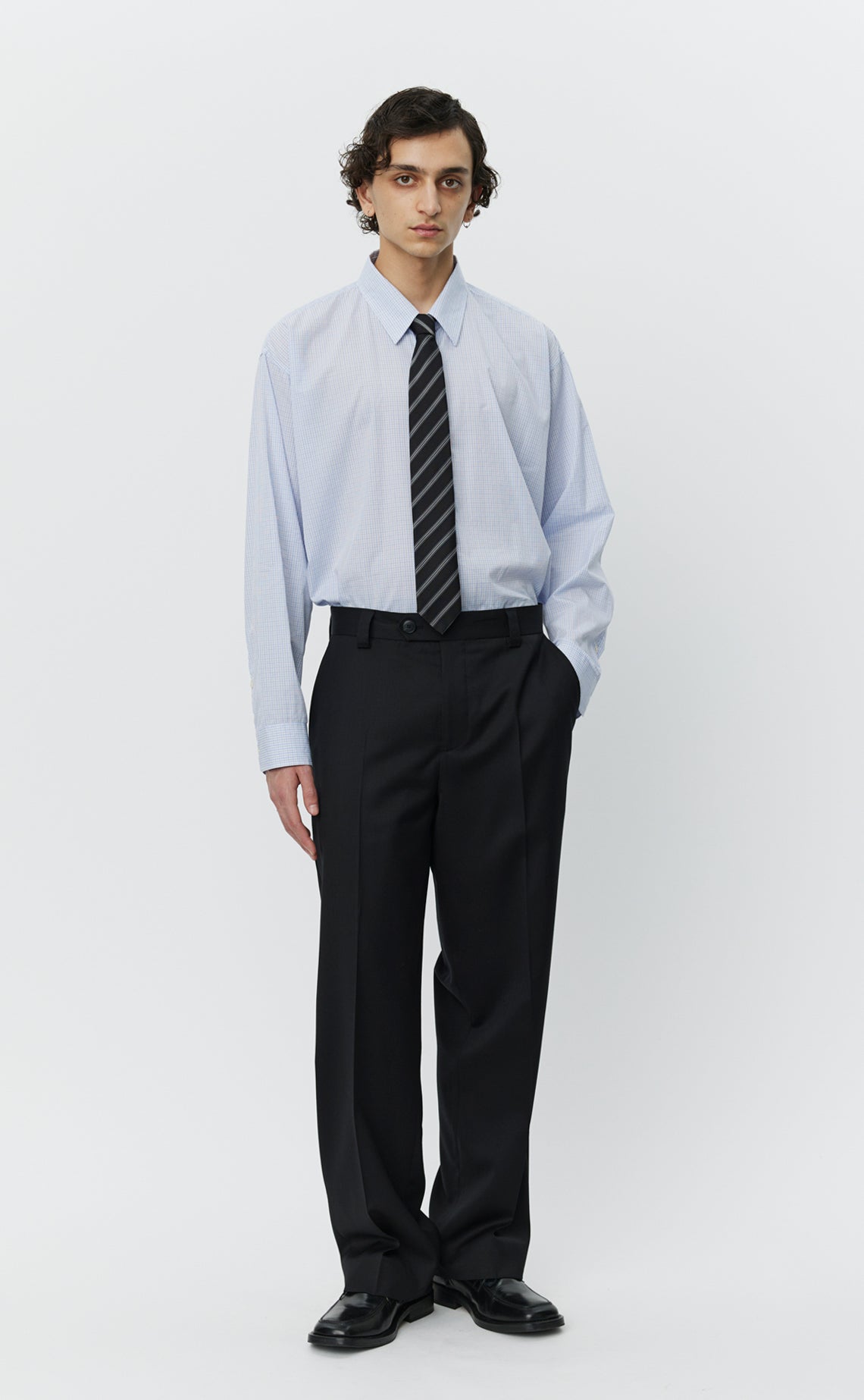 Study Trousers - Black Wool
