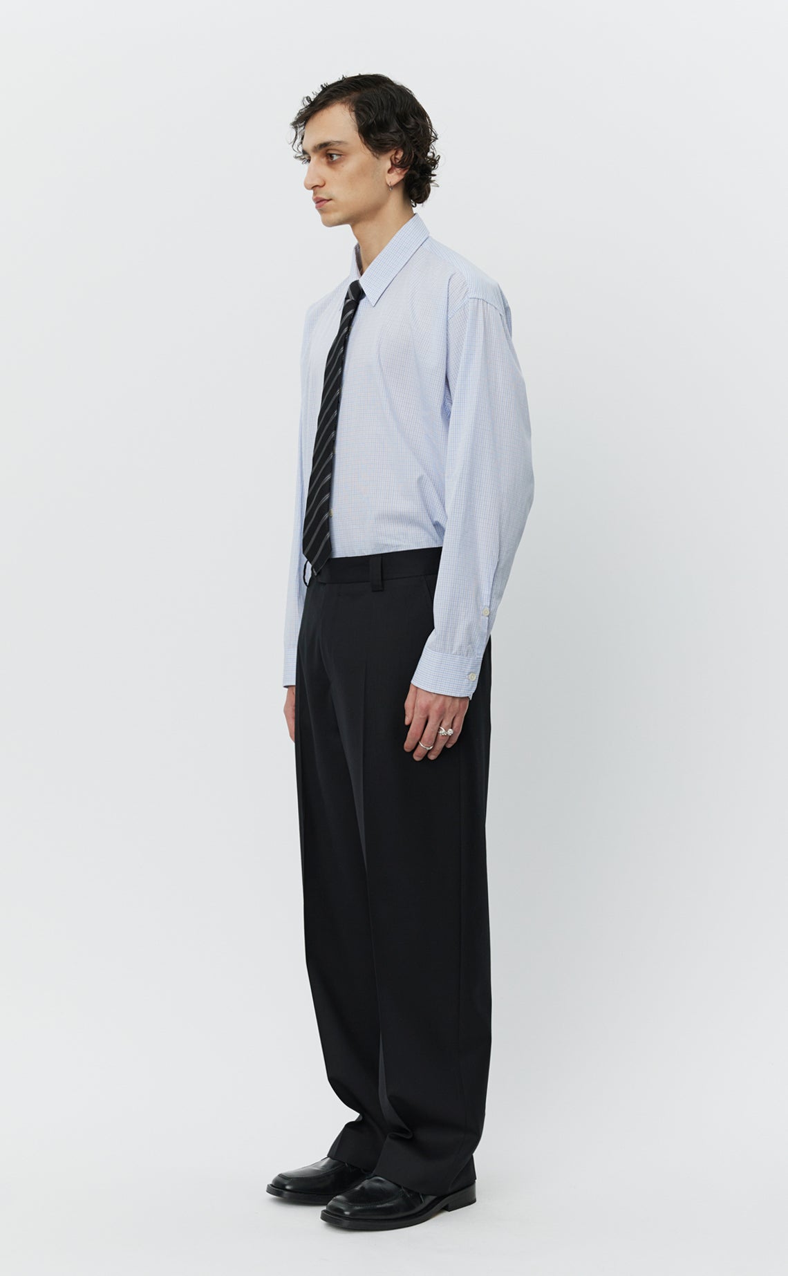 Study Trousers - Black Wool