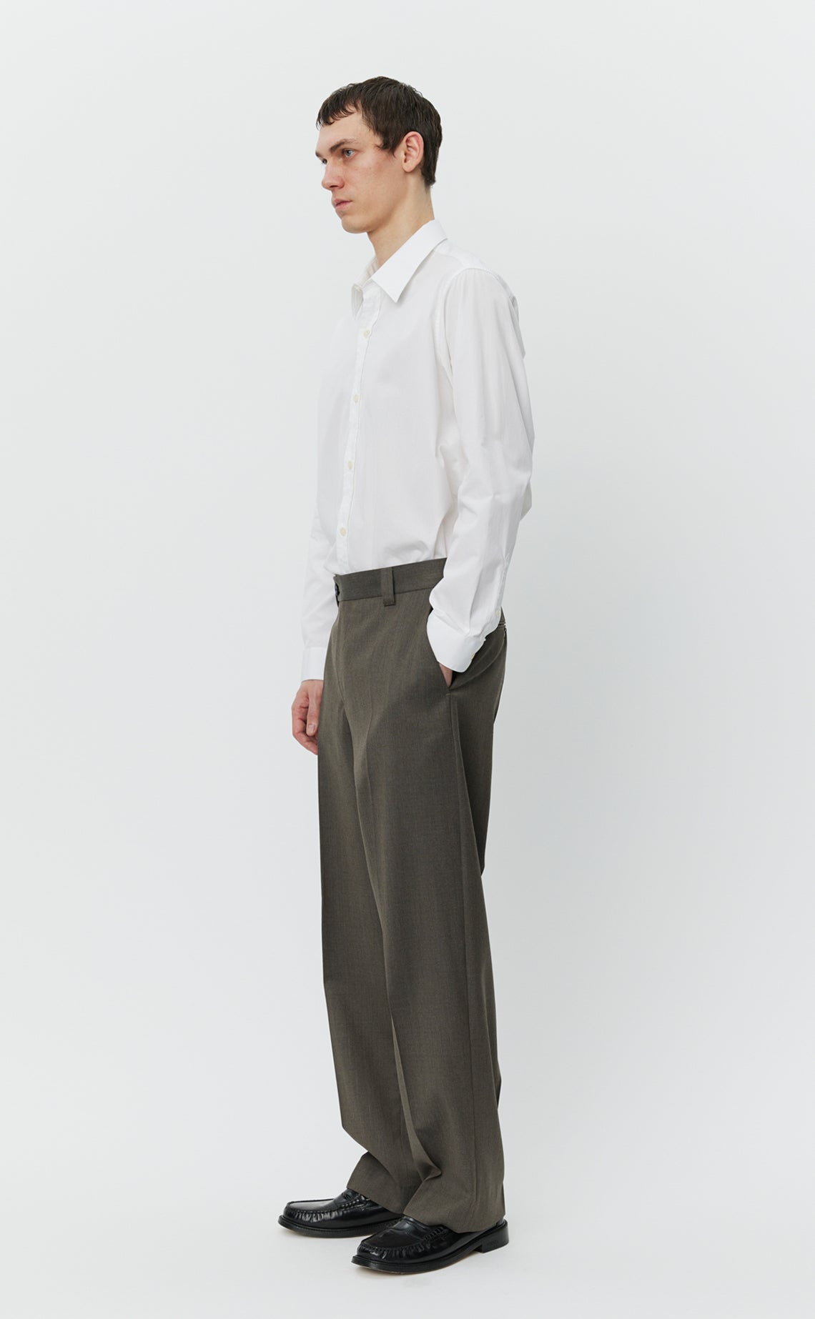 Study Trousers - Taupe Wool