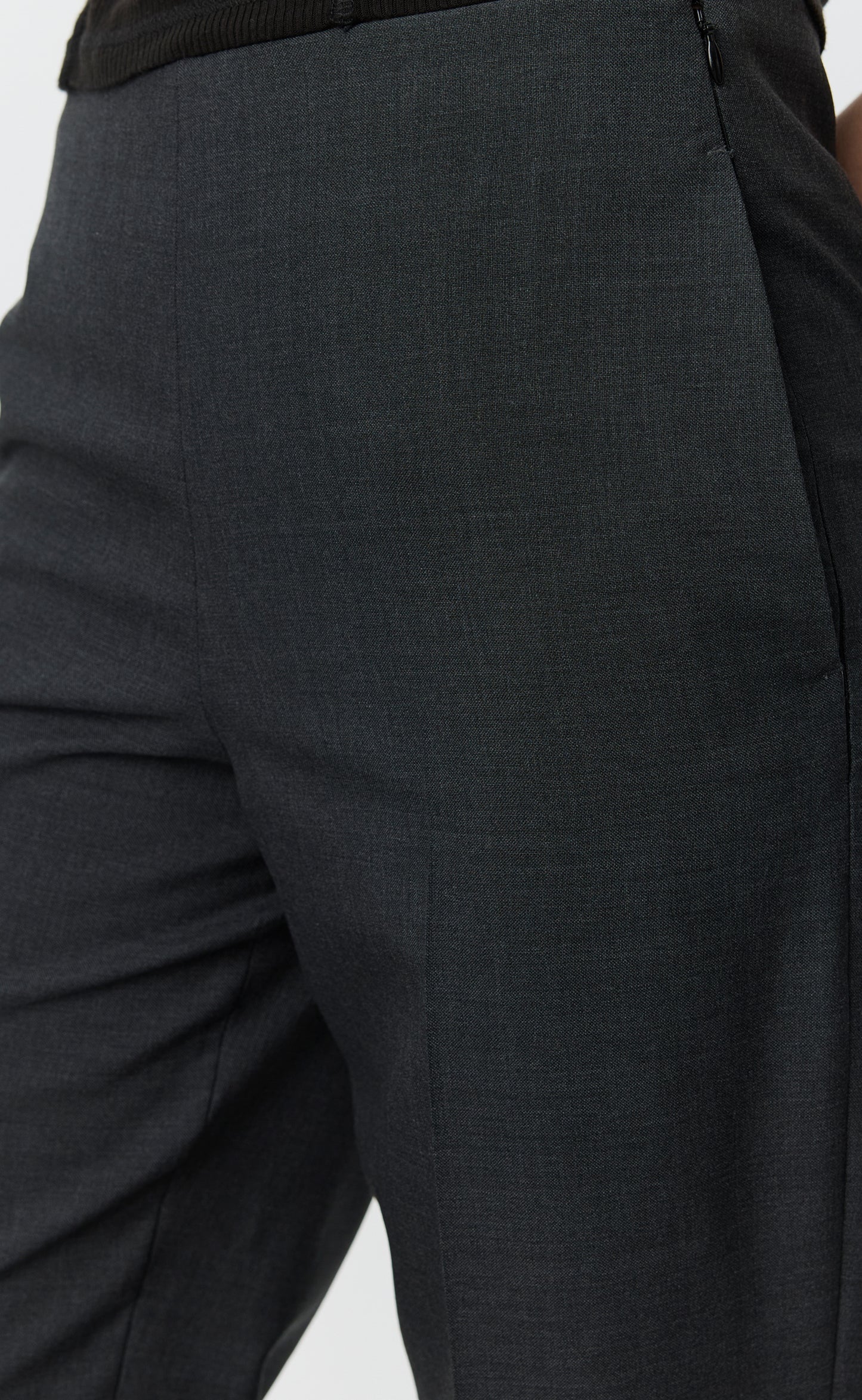Taper Trousers - Dark Grey Tropical Wool