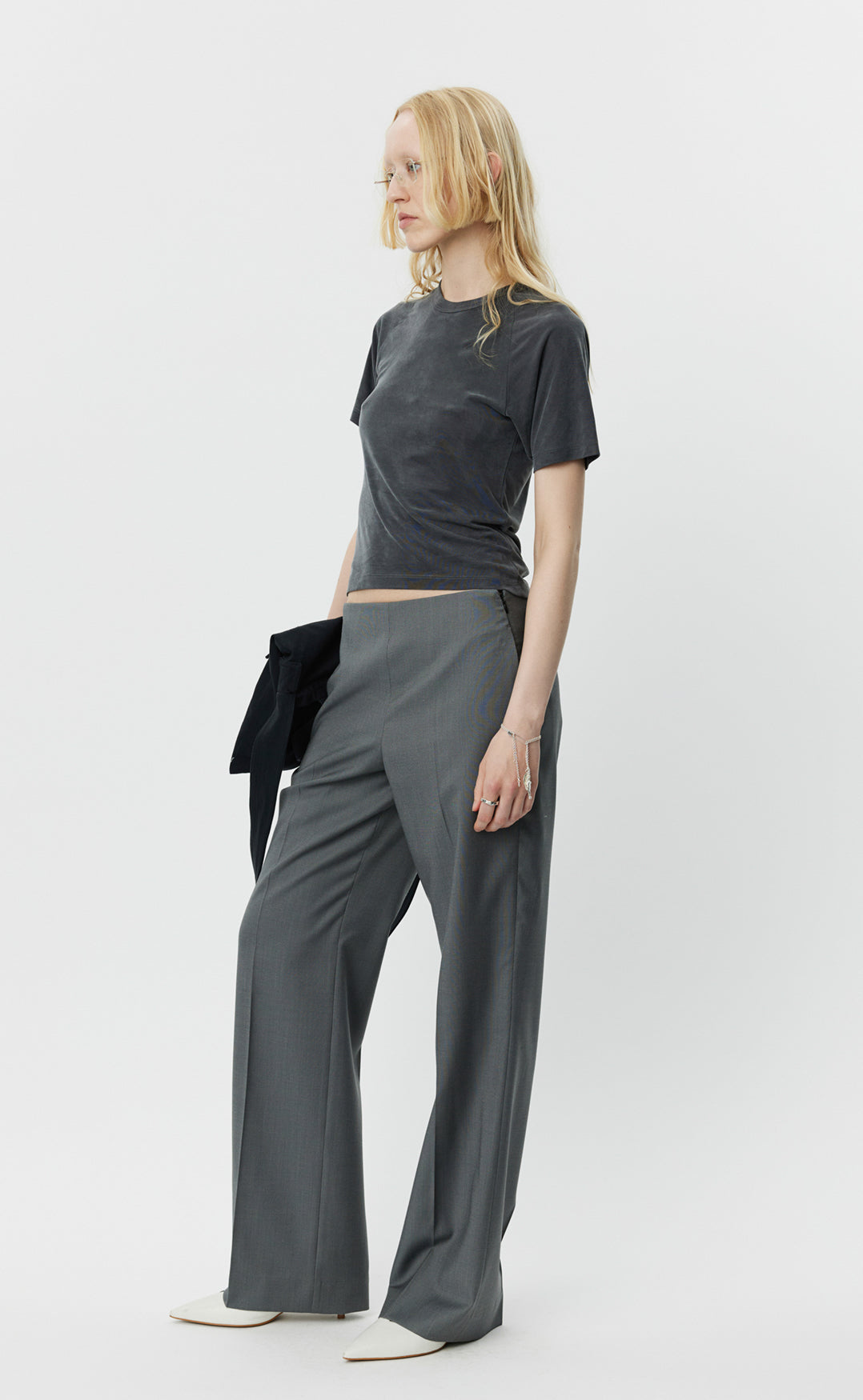 Taper Trousers - Stone Grey