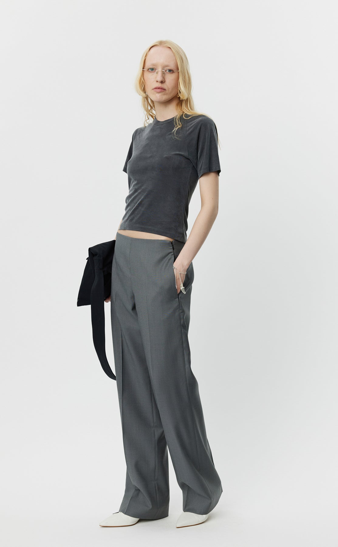 Taper Trousers - Stone Grey