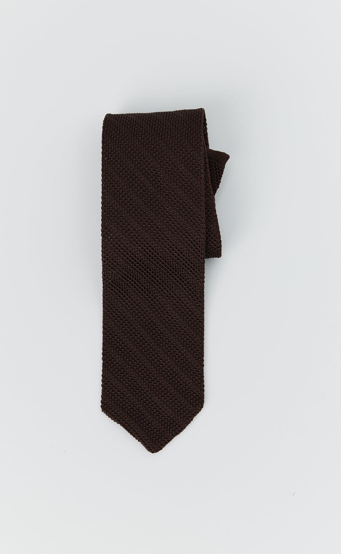 Formal Tie - Brown Knitted Stripe