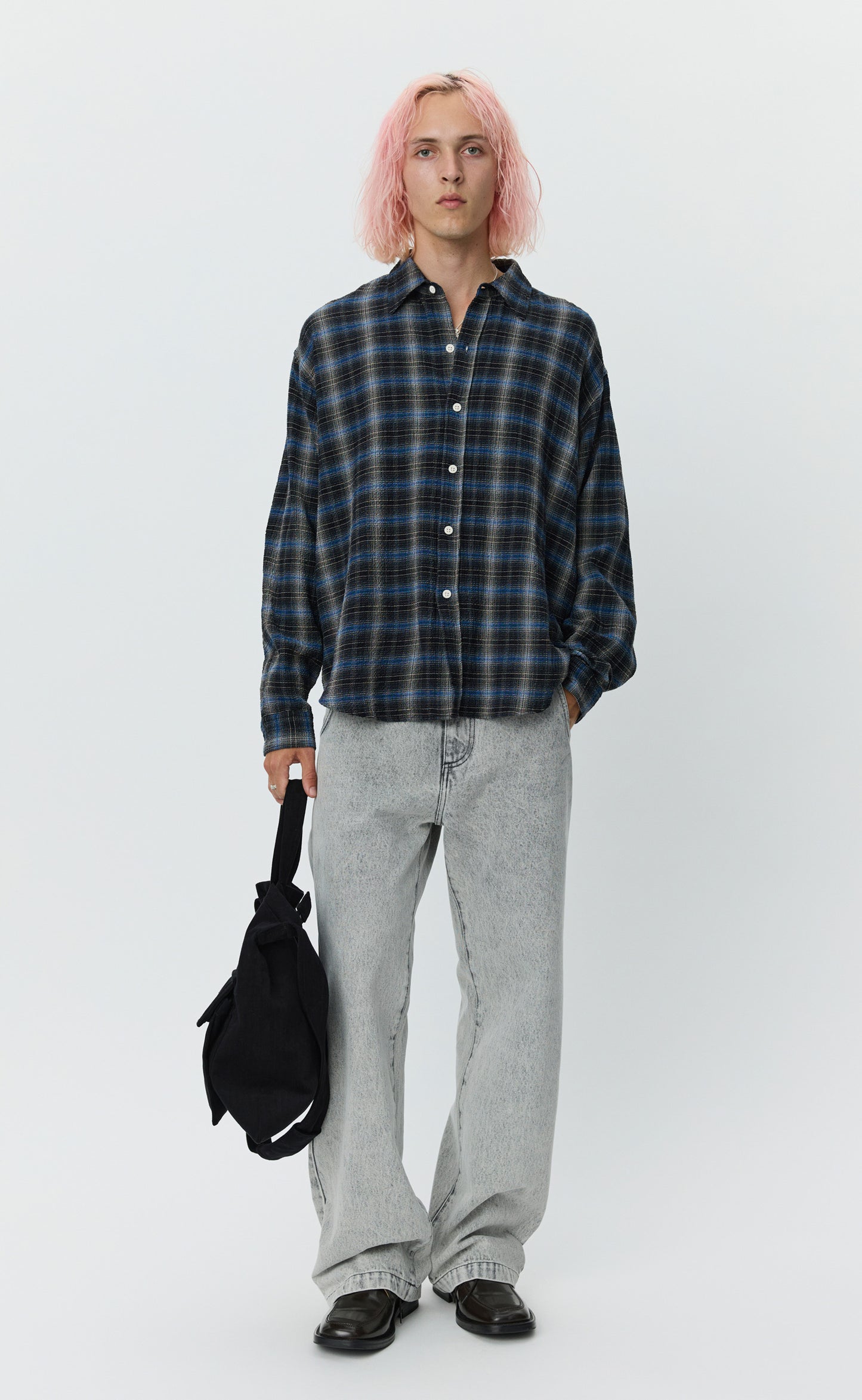 Vacation Shirt - Black Shadow Check