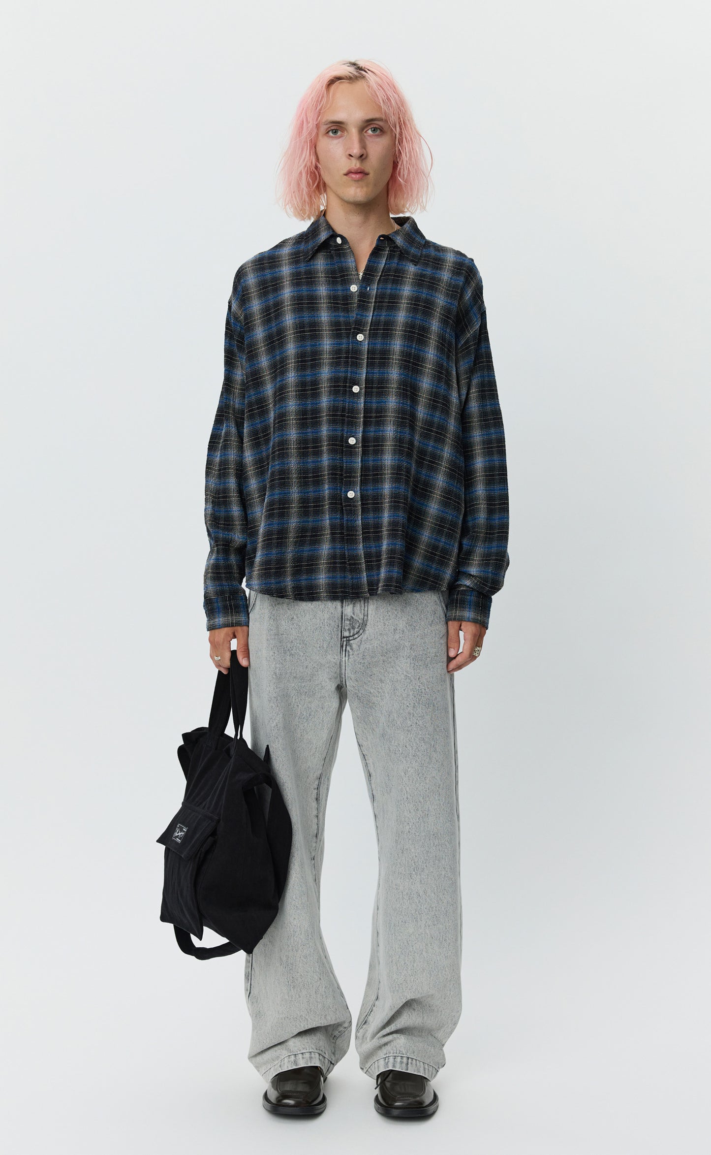 Vacation Shirt - Black Shadow Check