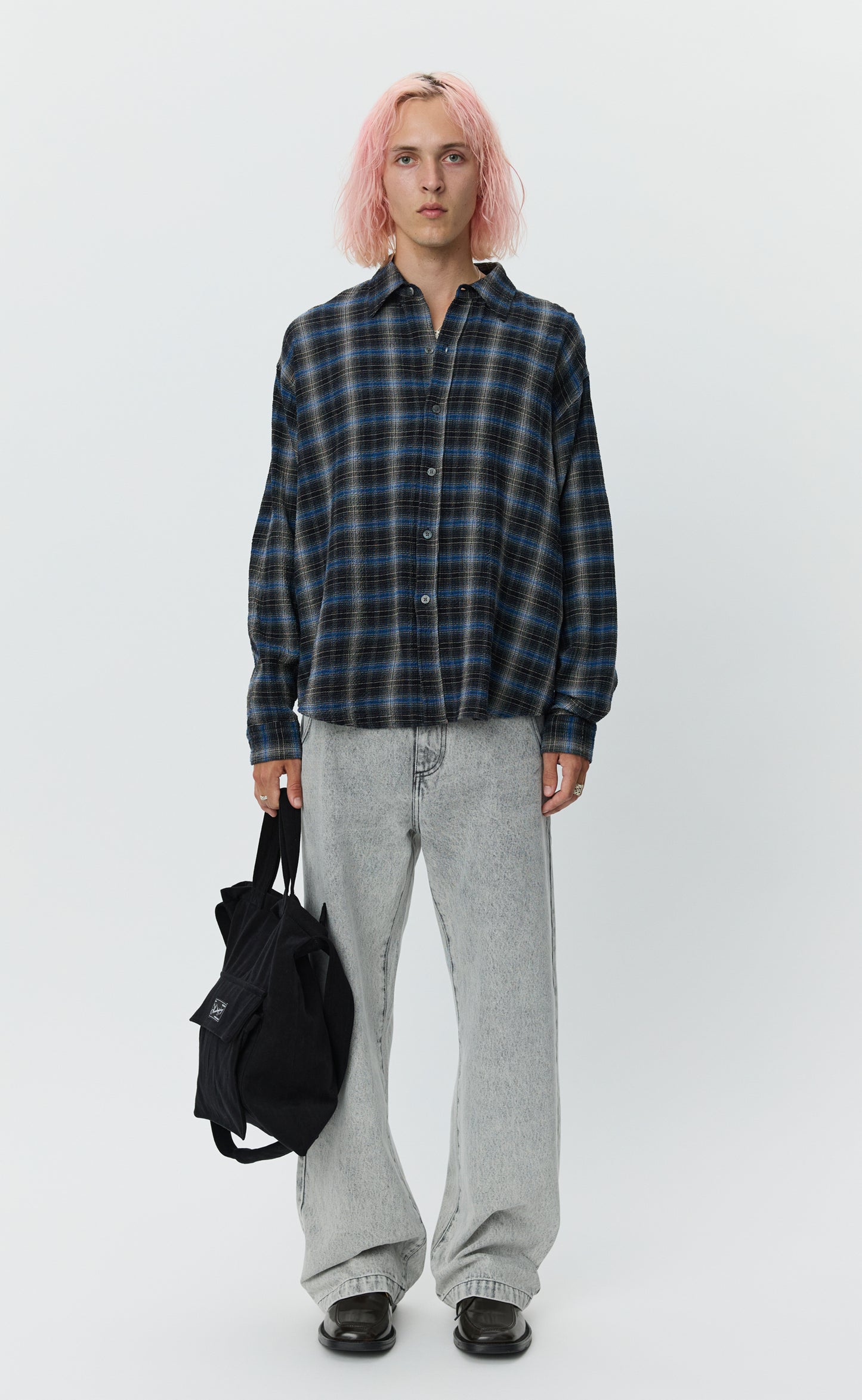 Vacation Shirt - Black Shadow Check