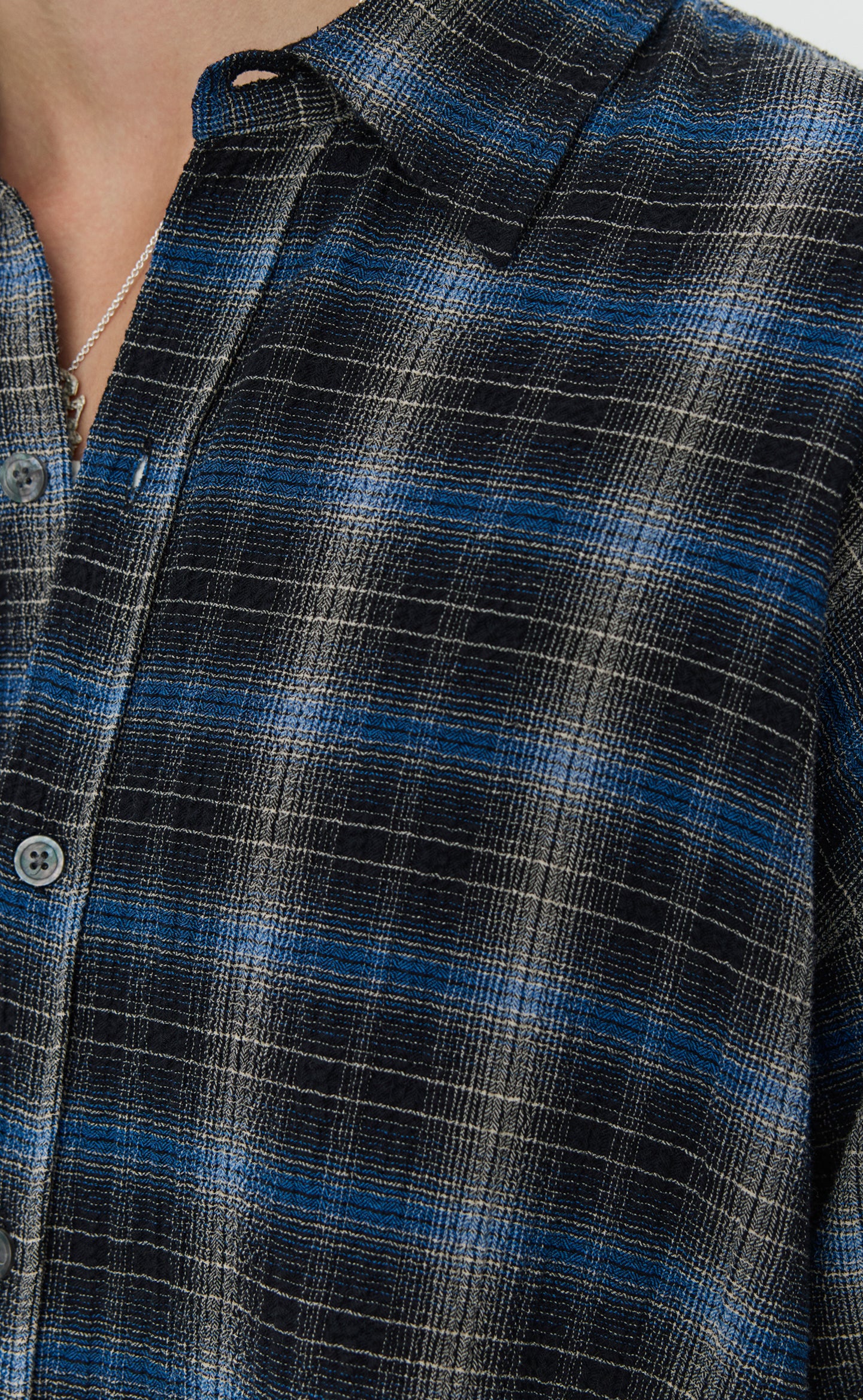 Vacation Shirt - Black Shadow Check