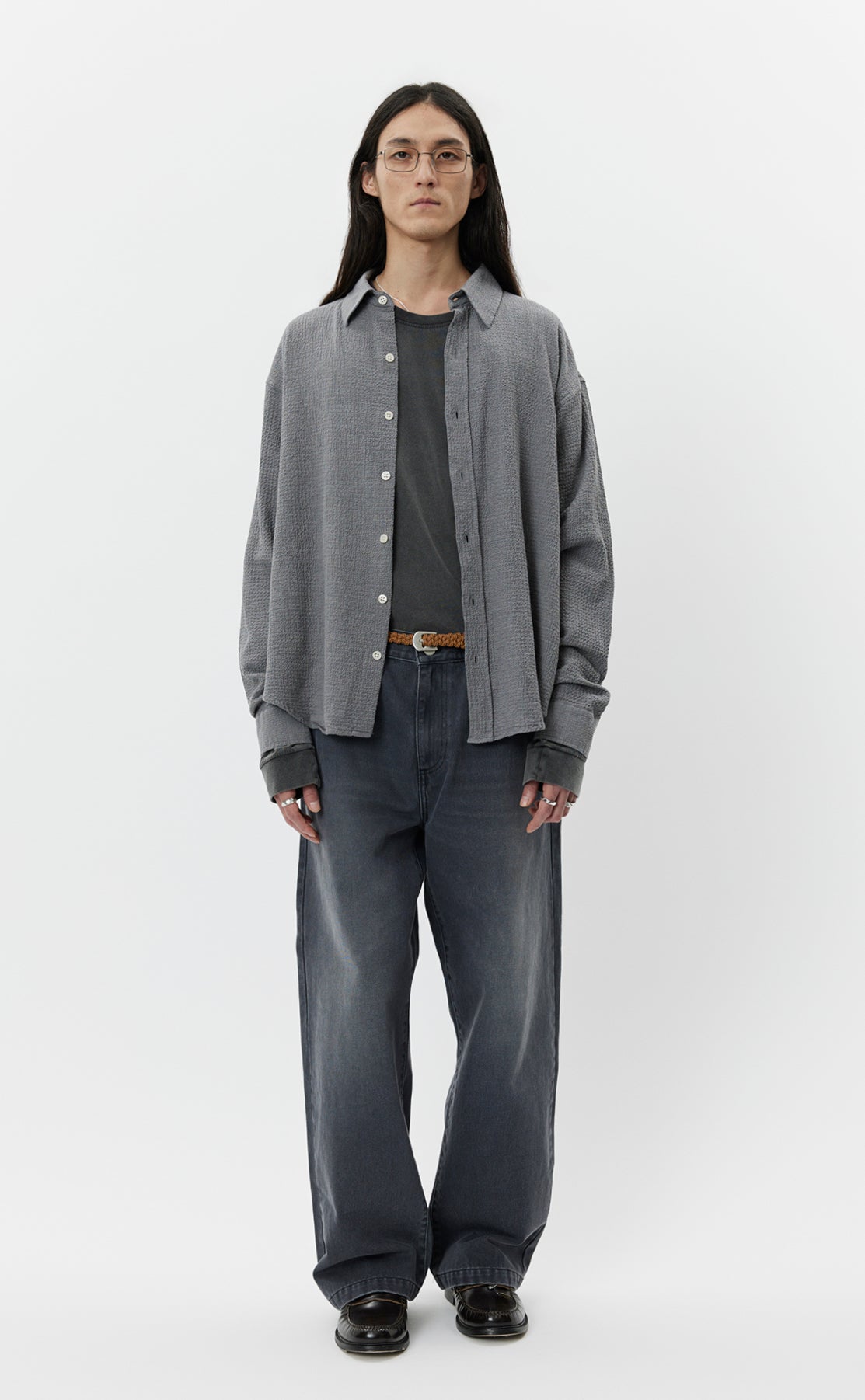 Vacation Shirt - Pavement Grey Seersucker