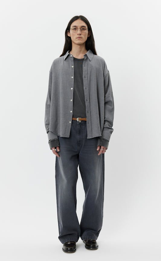 Vacation Shirt - Pavement Grey Seersucker