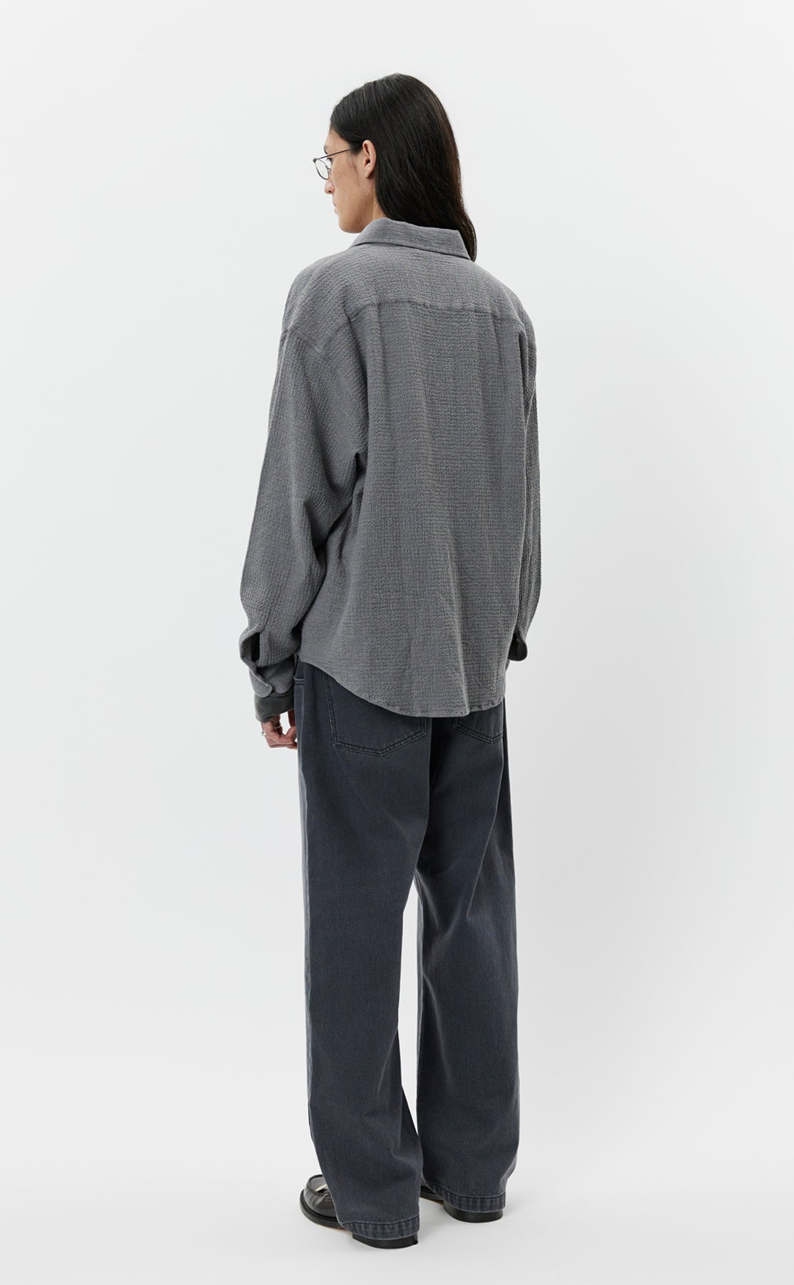 Vacation Shirt - Pavement Grey Seersucker