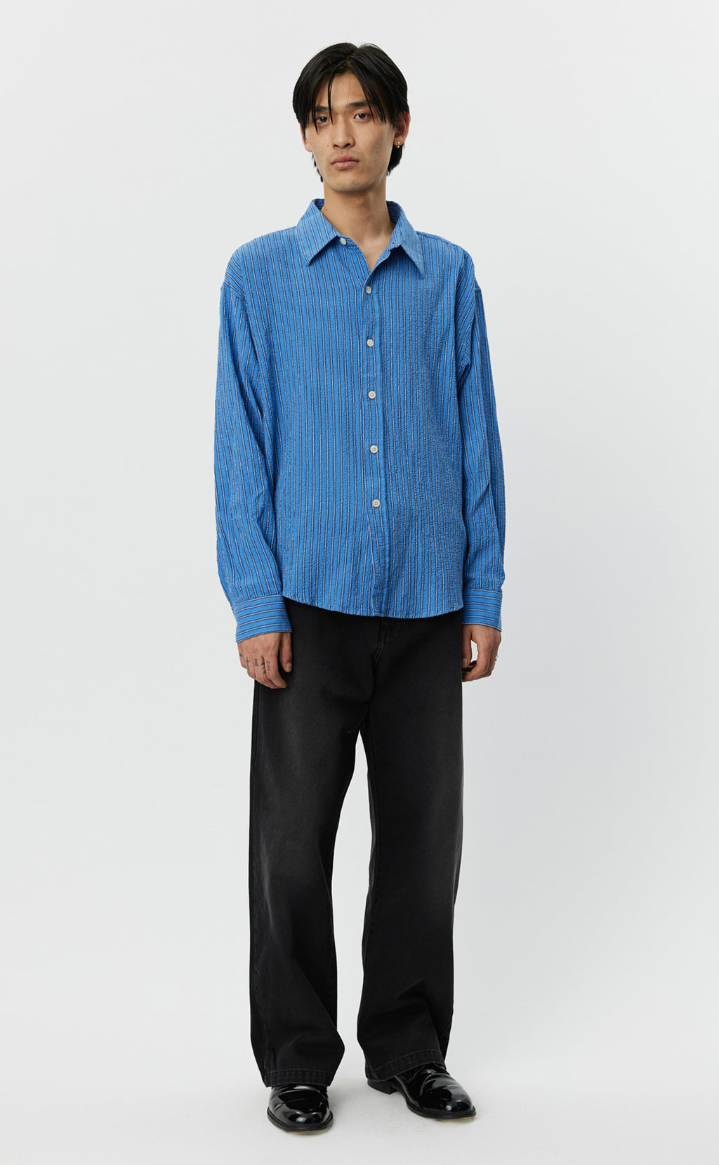 Vacation Shirt - Textured Business Stripe