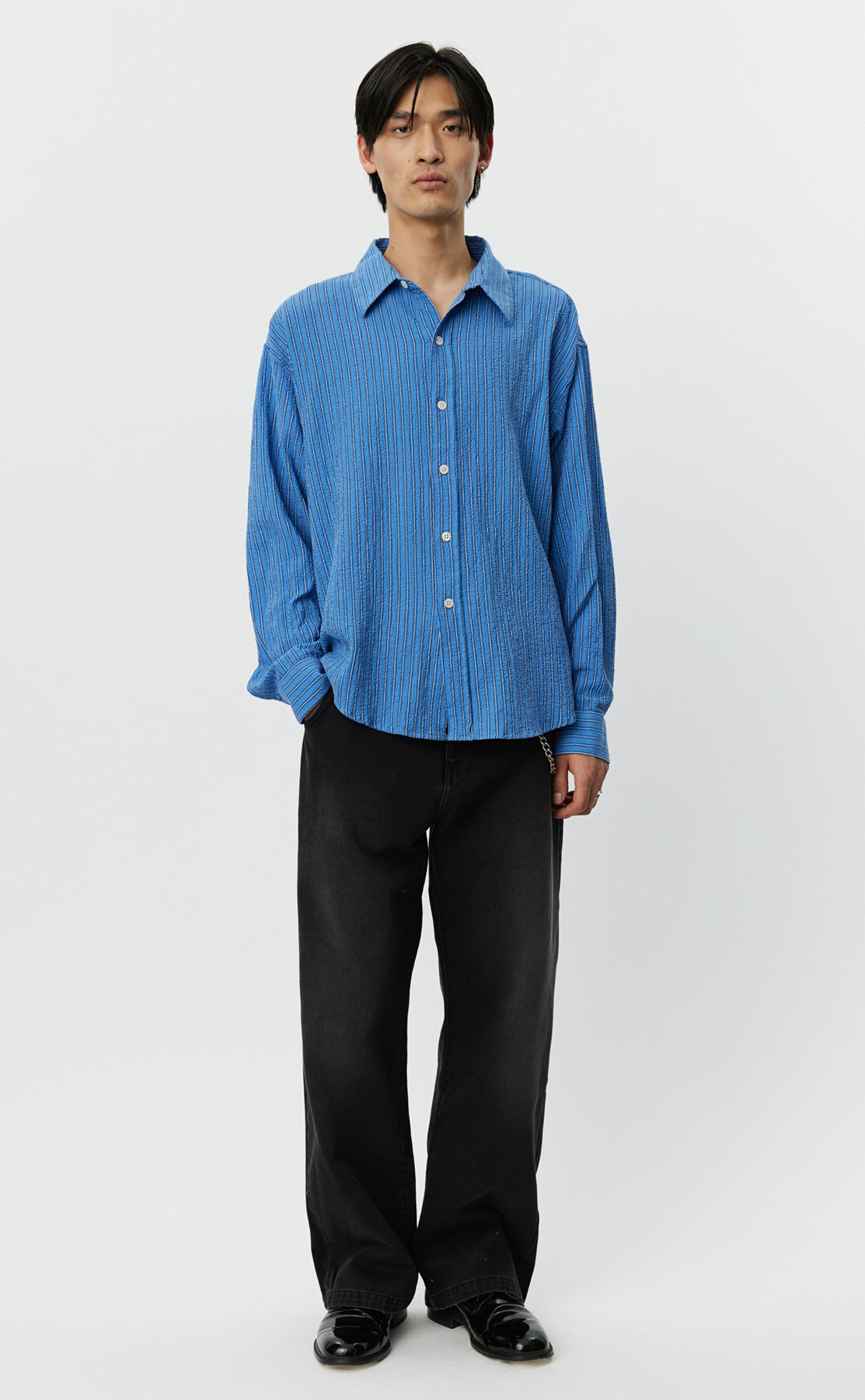 Vacation Shirt - Textured Business Stripe