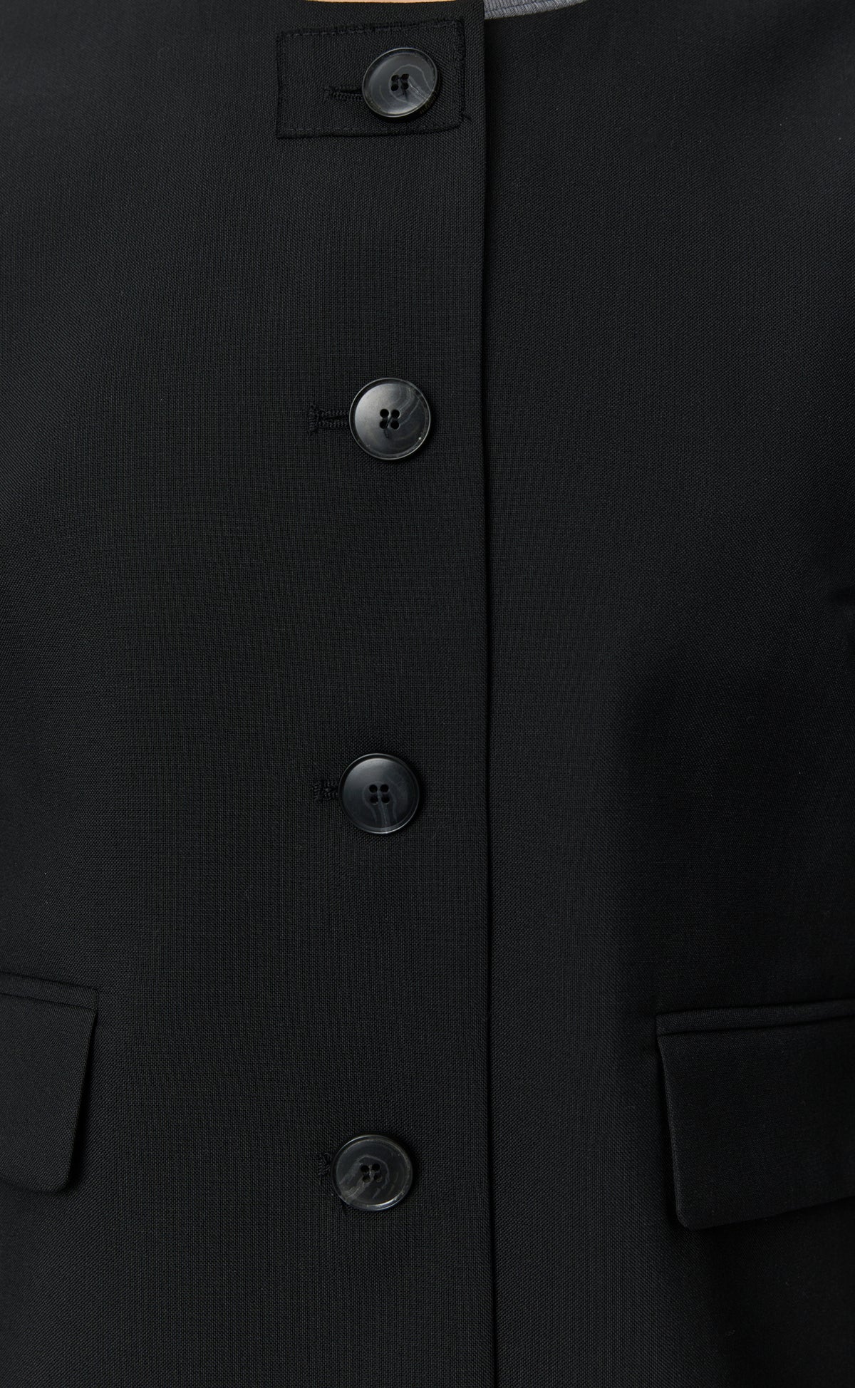 Waitress Jacket - Black Dry Wool