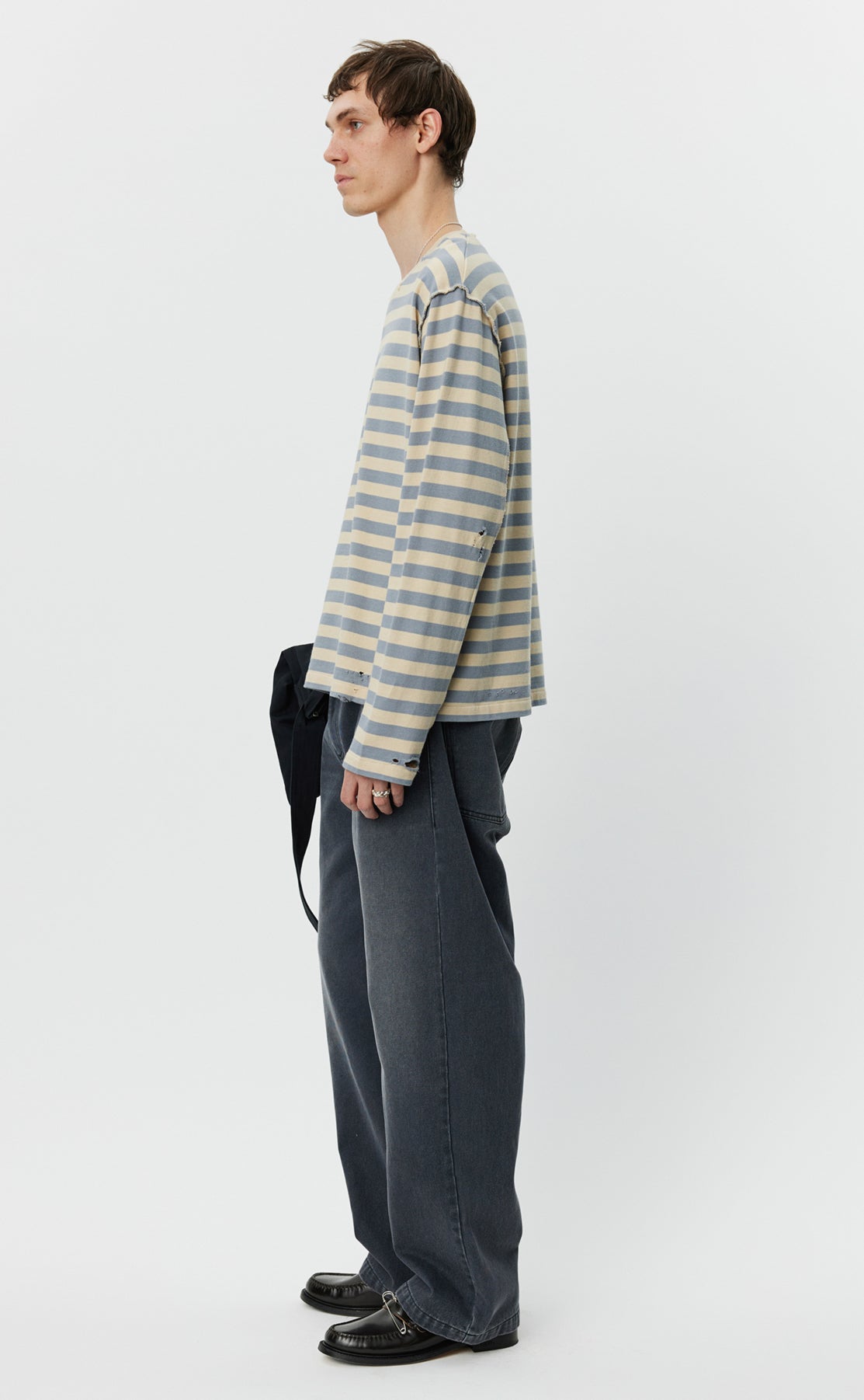 Wide Stripe Sweater - Greige