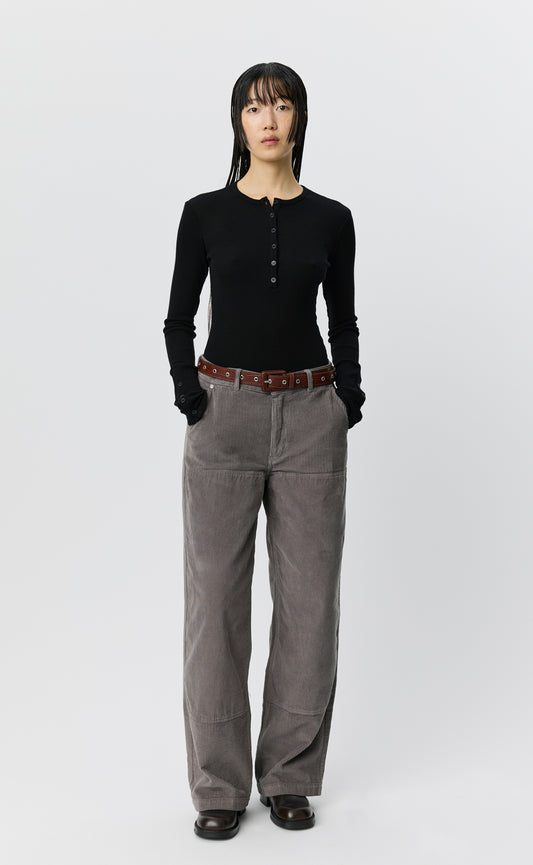 Womens Double Knee Trousers - Dusty Gull Multi Cord