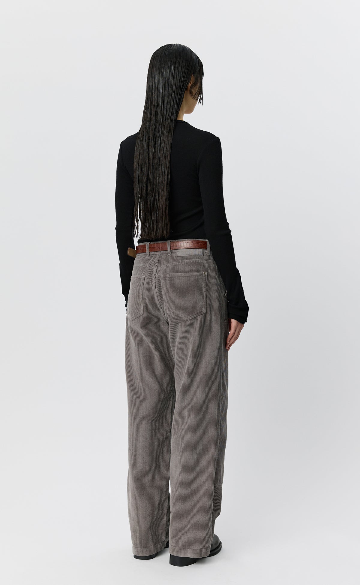 Womens Double Knee Trousers - Dusty Gull Multi Cord