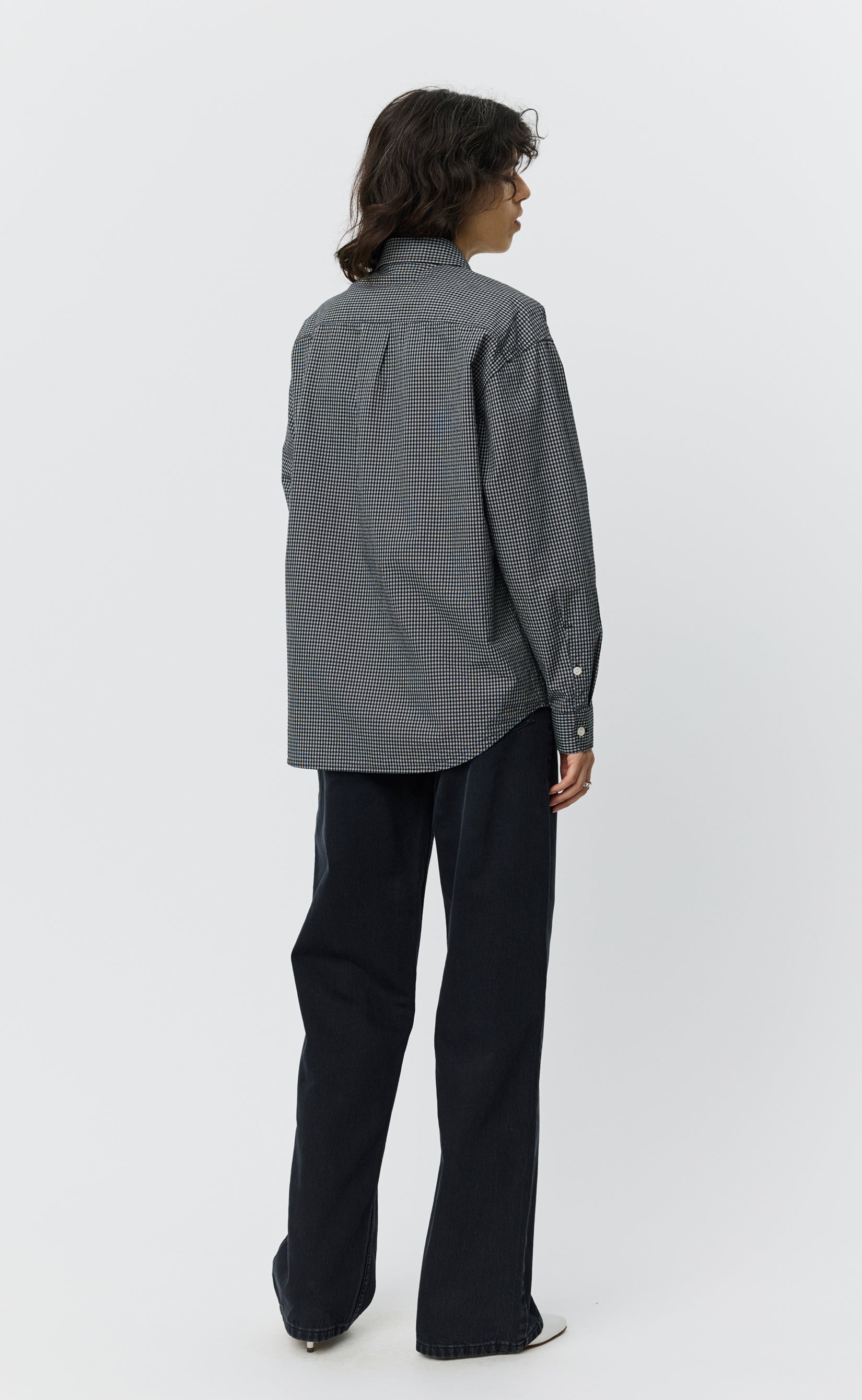 Womens Generous Shirt - Black Experienced Check – mfpen