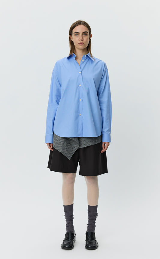 Womens Generous Shirt - Blue Oxford