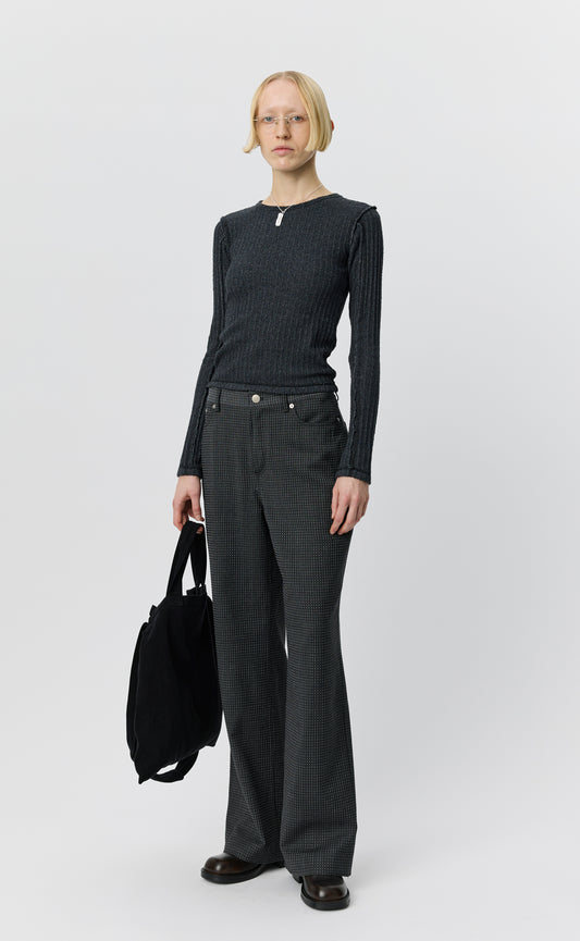 Womens LS Rib Tee - Bouclé Rib
