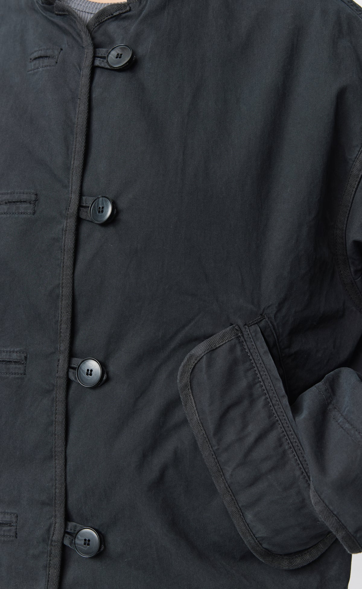 Womens Liner Jacket - Dusty Black Dense Cotton