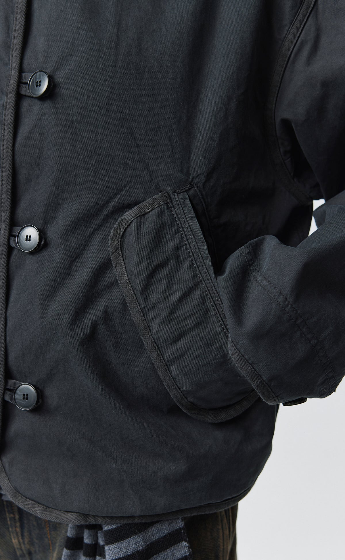 Womens Liner Jacket - Dusty Black Dense Cotton