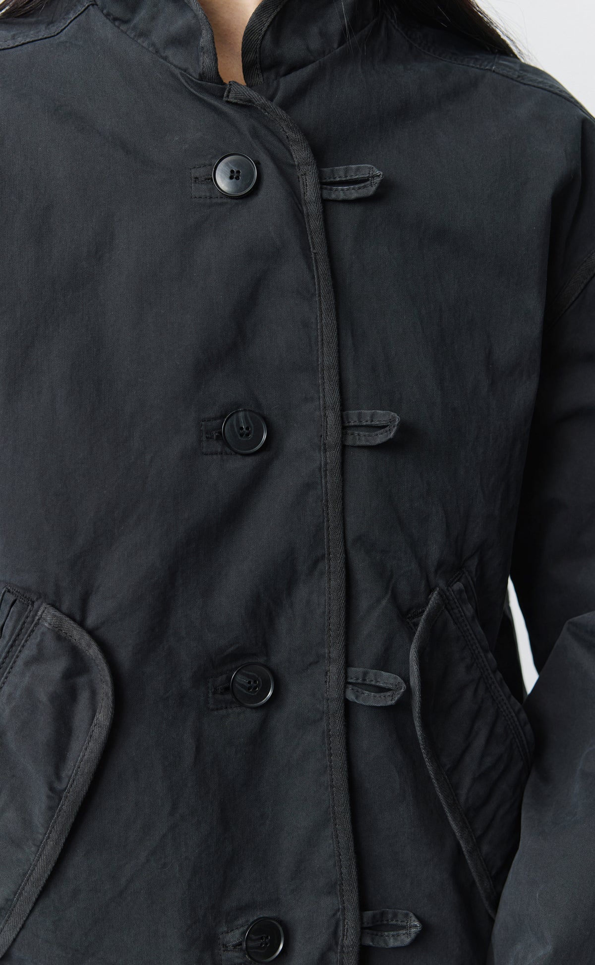 Womens Liner Jacket - Dusty Black Dense Cotton
