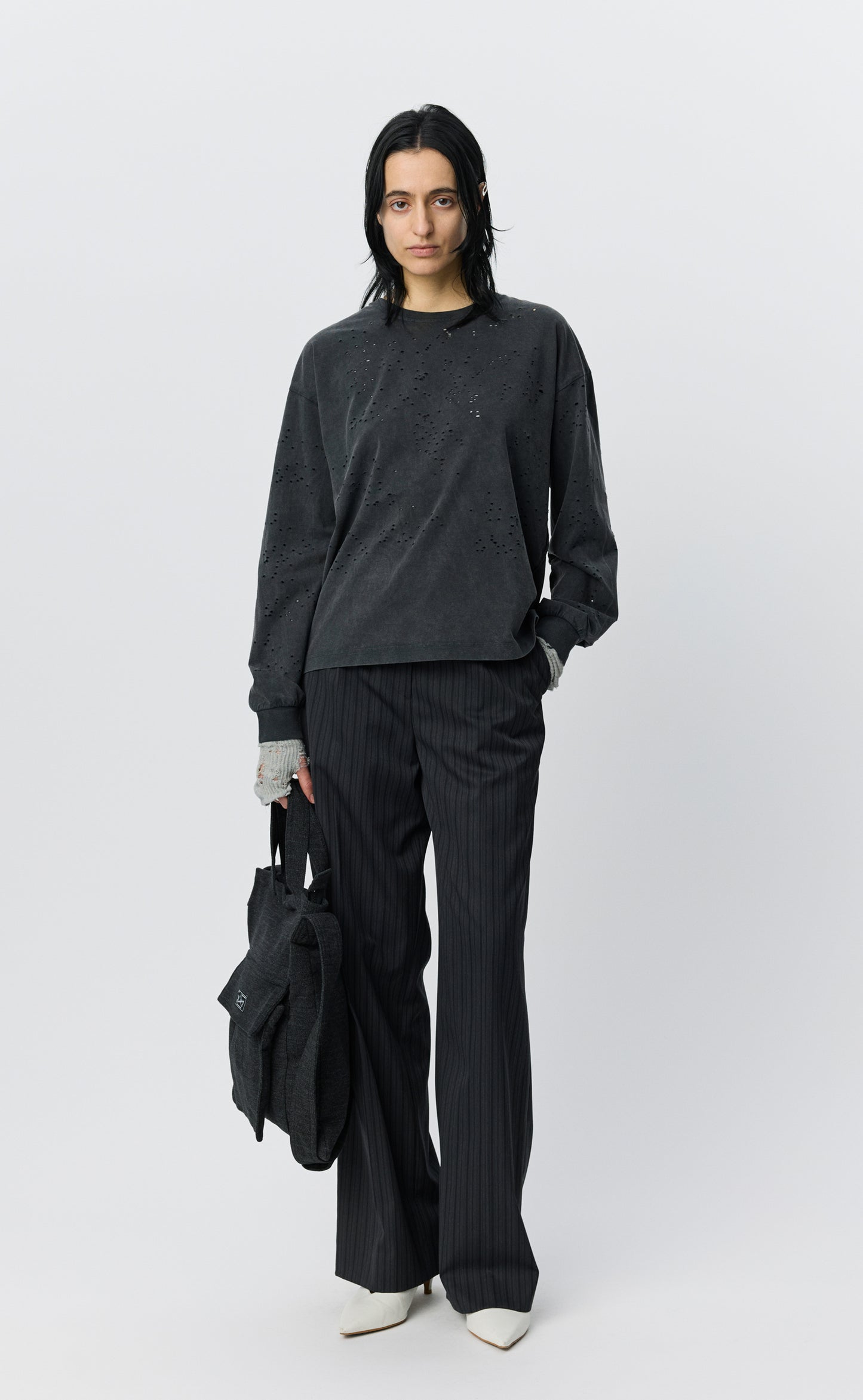 Cropped Relaxed LS Tee - Fault and Fracture