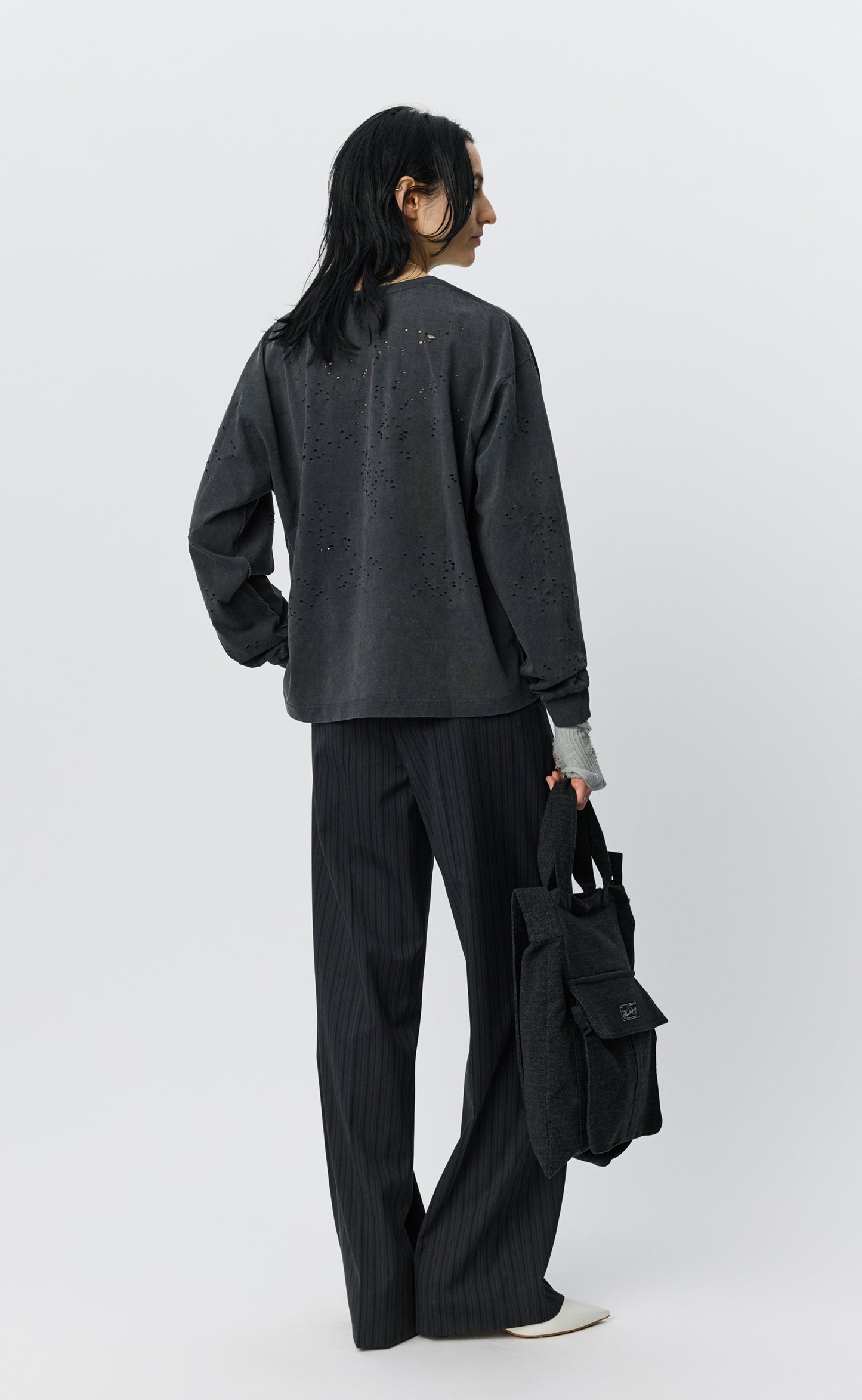 Cropped Relaxed LS Tee - Fault and Fracture
