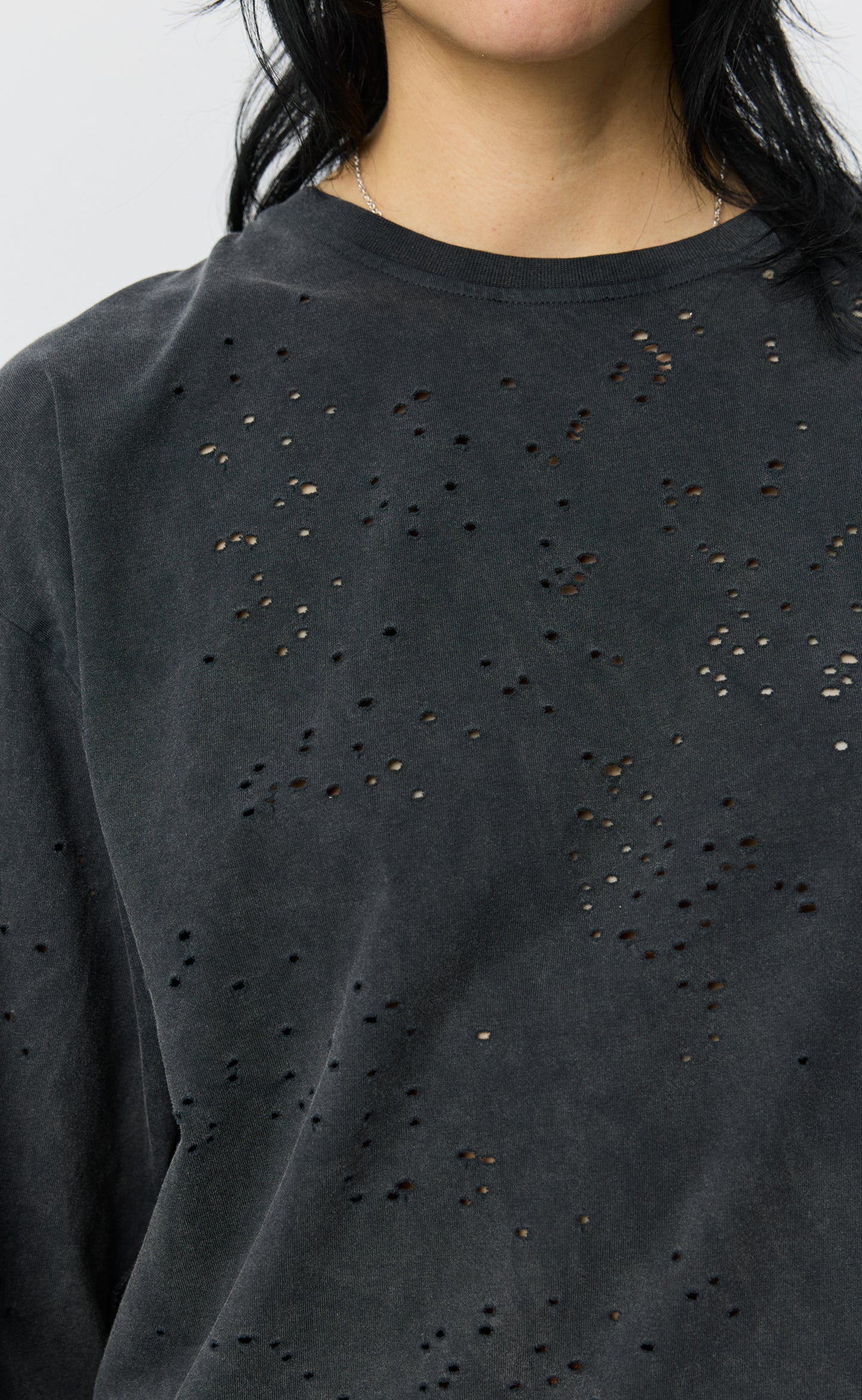Cropped Relaxed LS Tee - Fault and Fracture